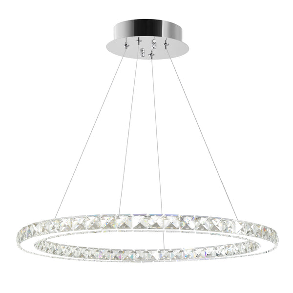 Ring Integrated LED 24in Chrome Chandelier