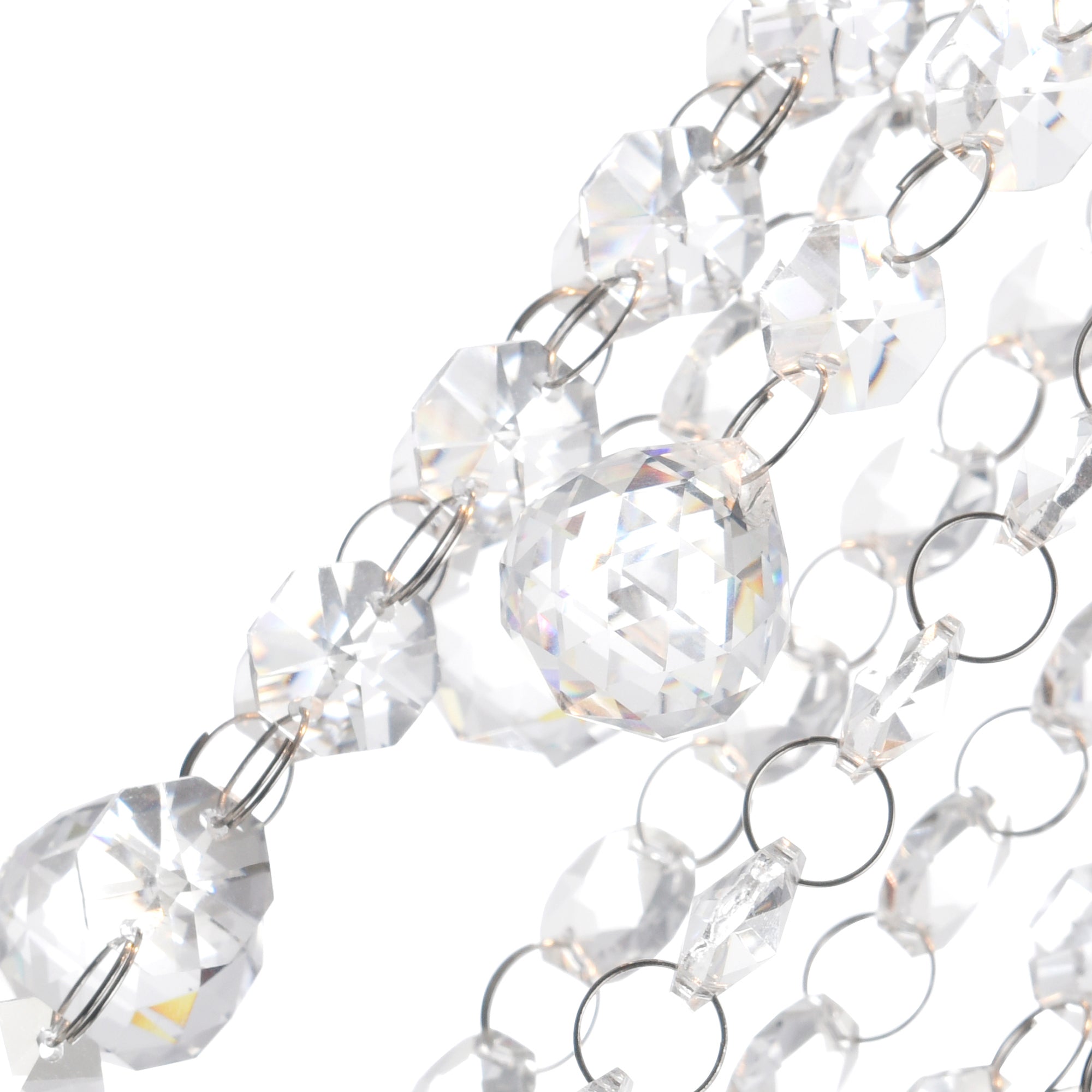 Extended 9 Light 20in Chrome Multi Light Pendant