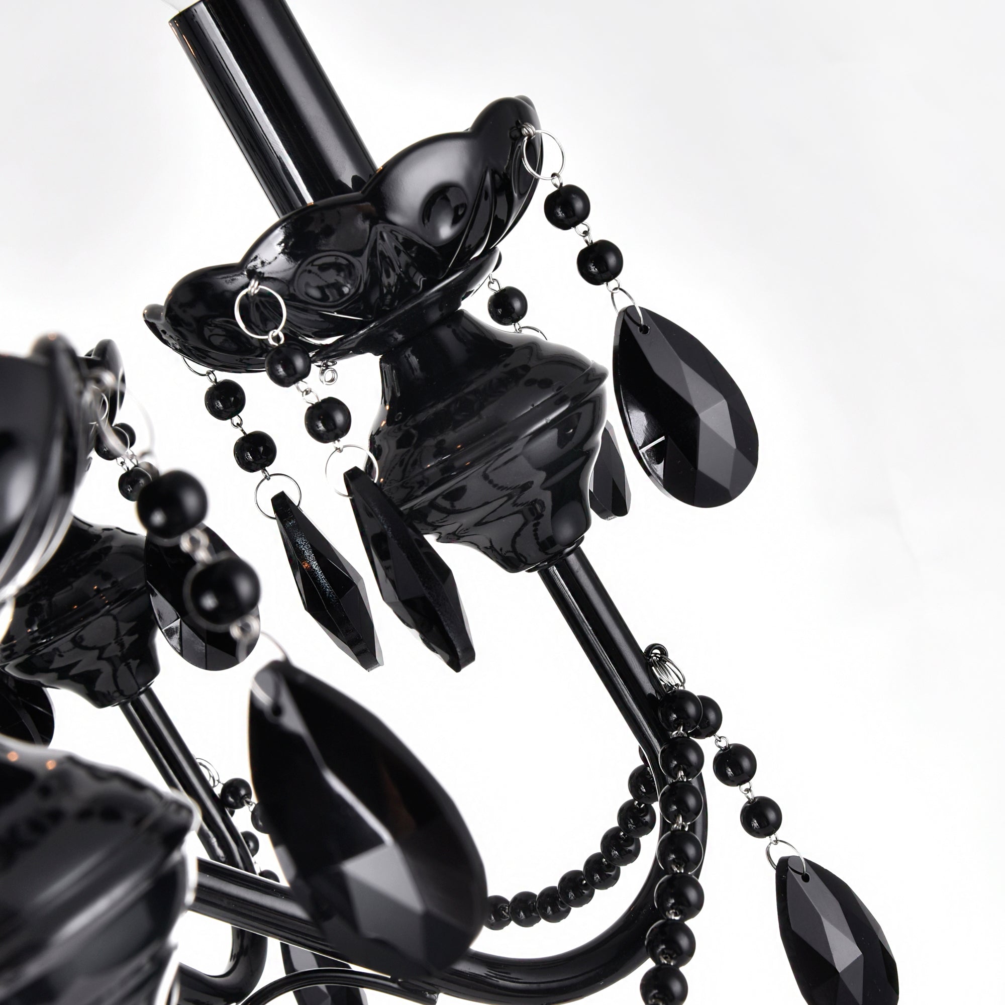 Keen 9 Light 32in Black Chandelier