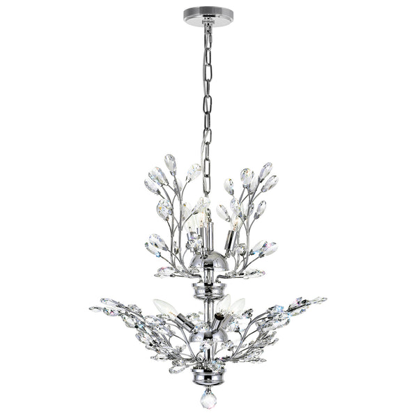 Ivy 6 Light 22in Chrome Chandelier