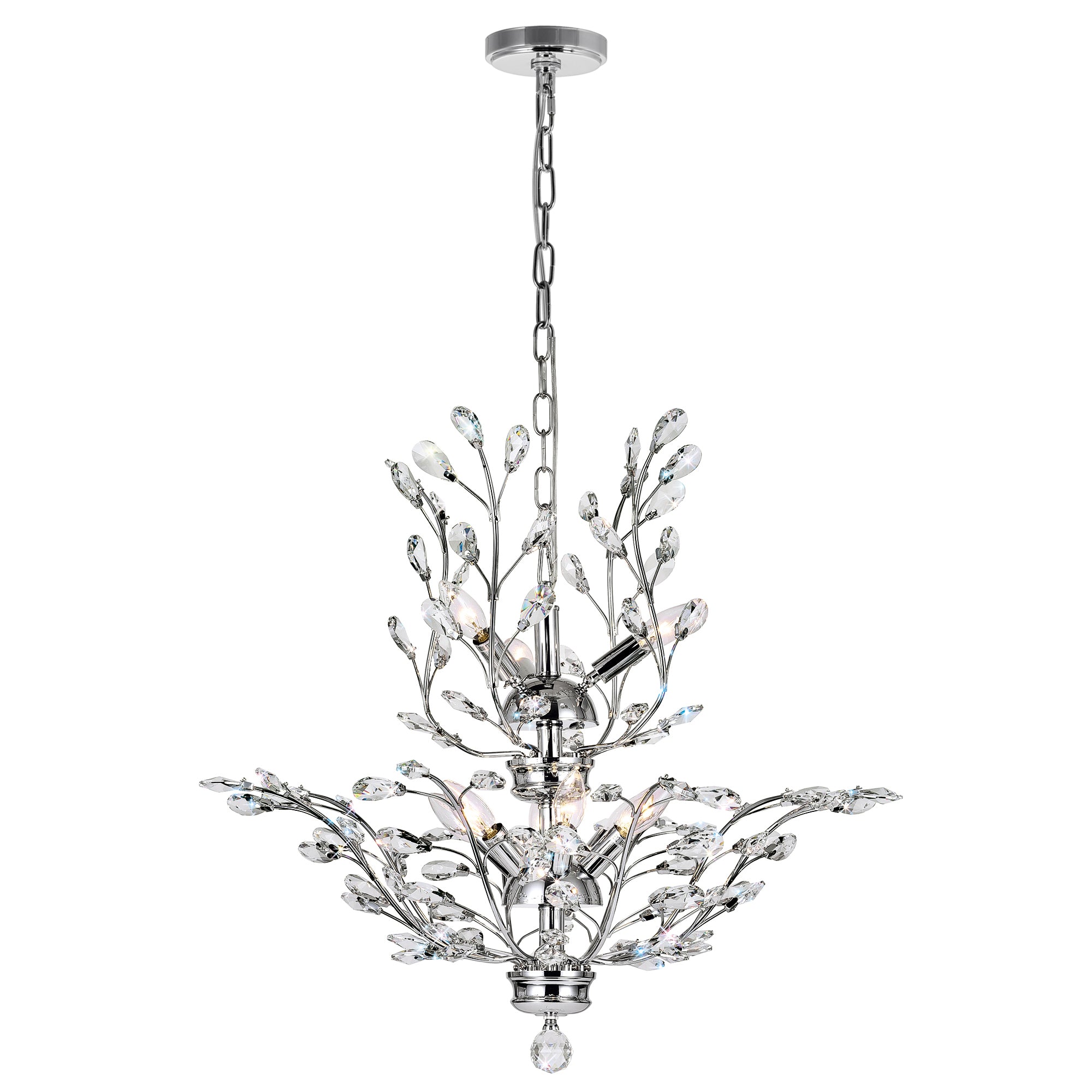 Ivy 9 Light 28in Chrome Chandelier