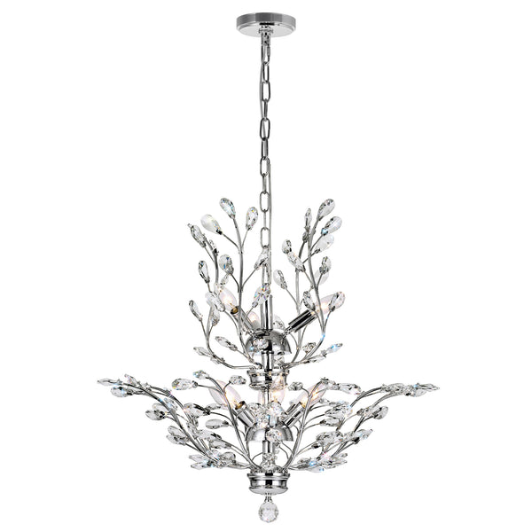 Ivy 9 Light 28in Chrome Chandelier