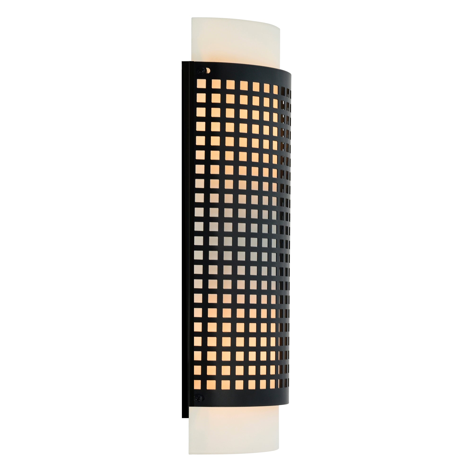 Checkered 2 Light Wall Sconce With Black Finish