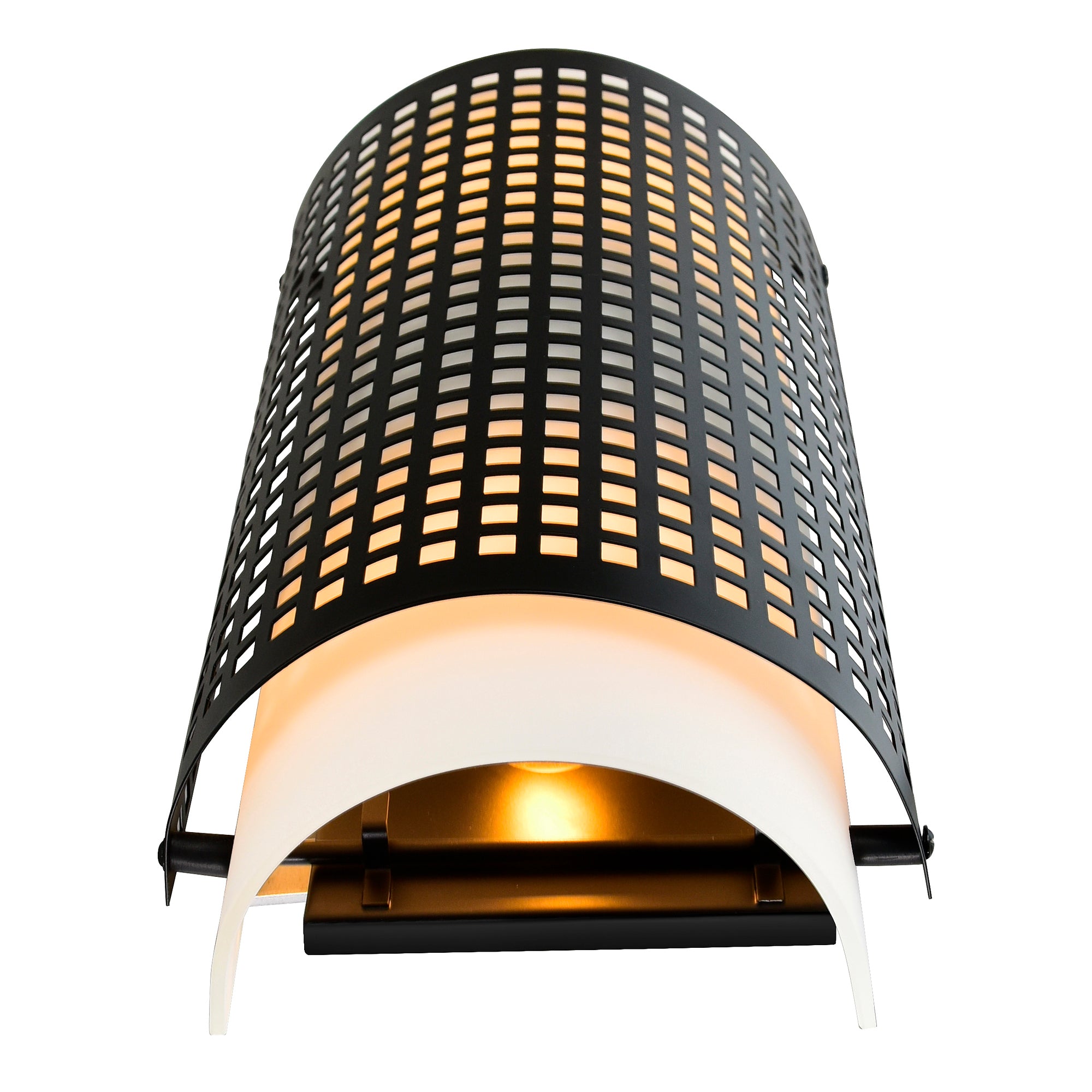 Checkered 2 Light Wall Sconce With Black Finish