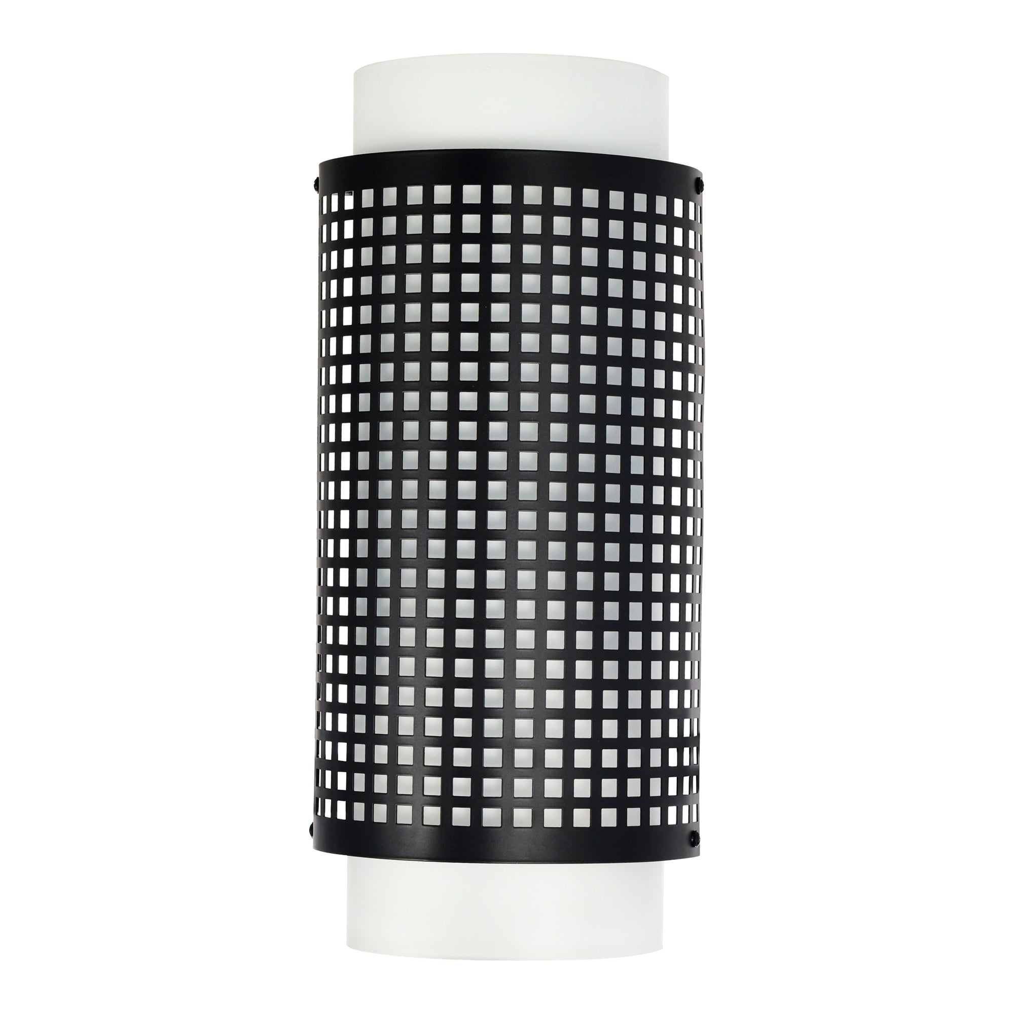 Checkered 2 Light Wall Sconce With Black Finish
