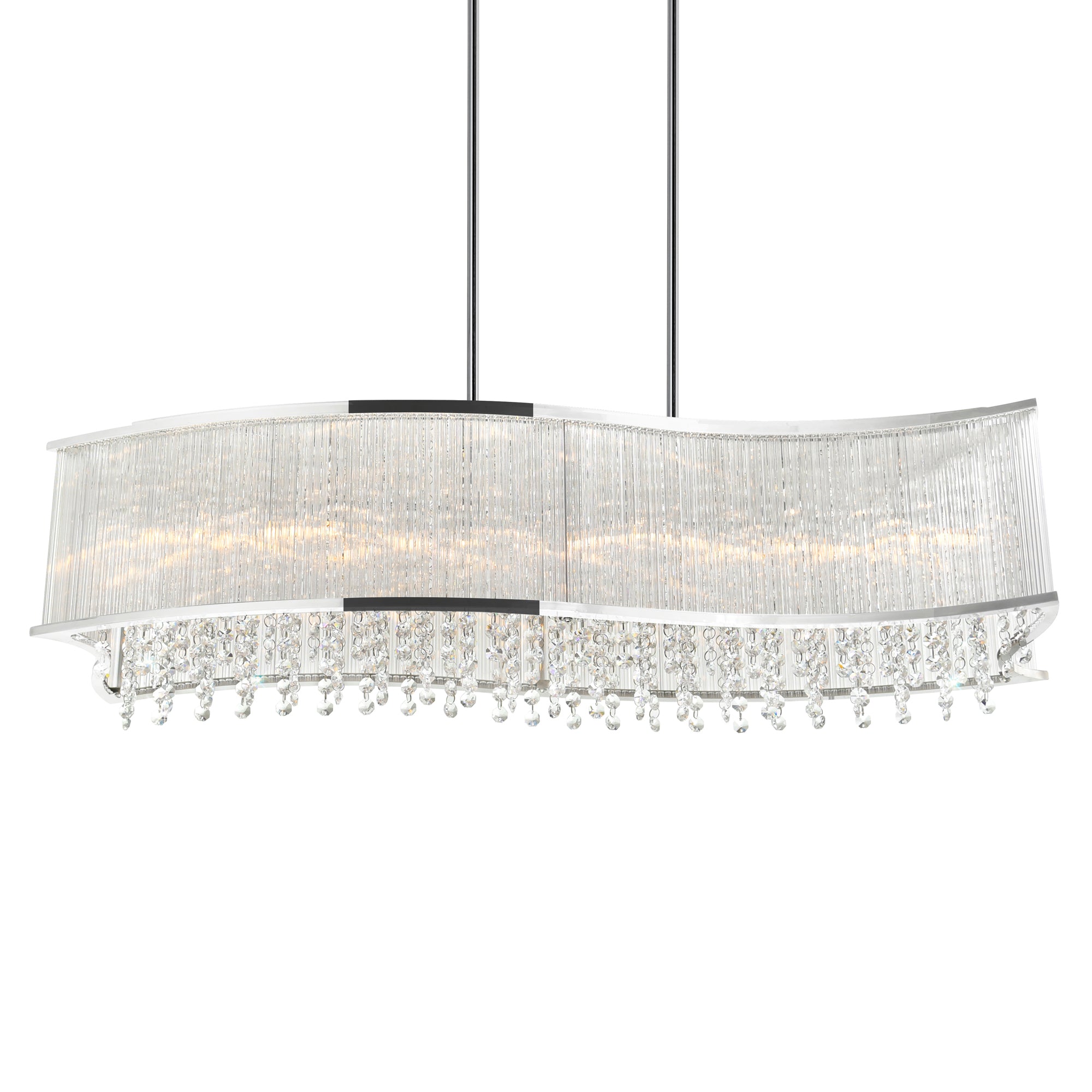Elsa 6 Light 36in Chrome Drum Shade Chandelier