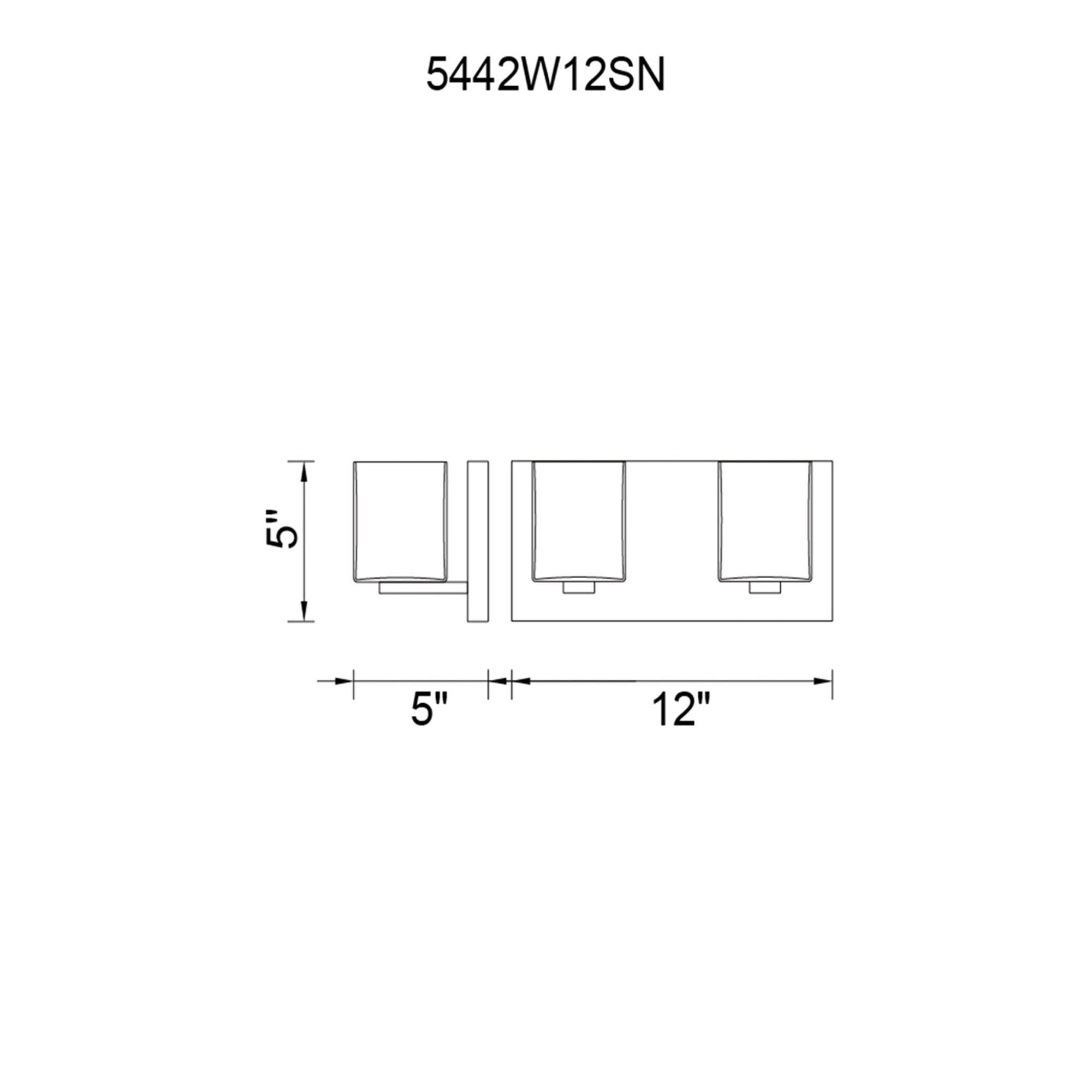 Cristini 2 Light Satin Nickel Vanity Light