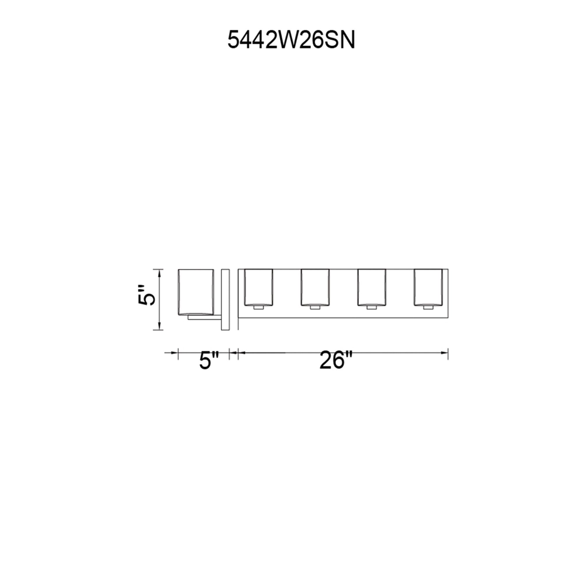 Cristini 4 Light Satin Nickel Bathroom Sconce