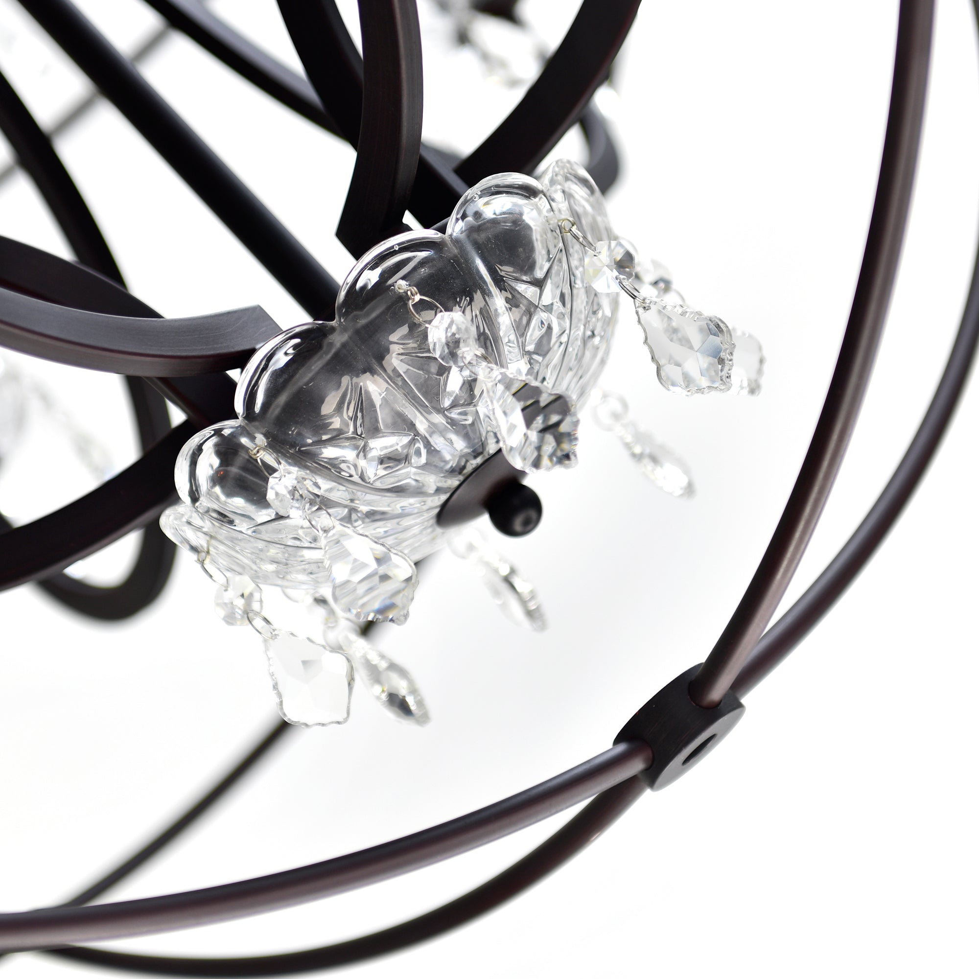 Campechia 12 Light Up Chandelier With Brown Finish