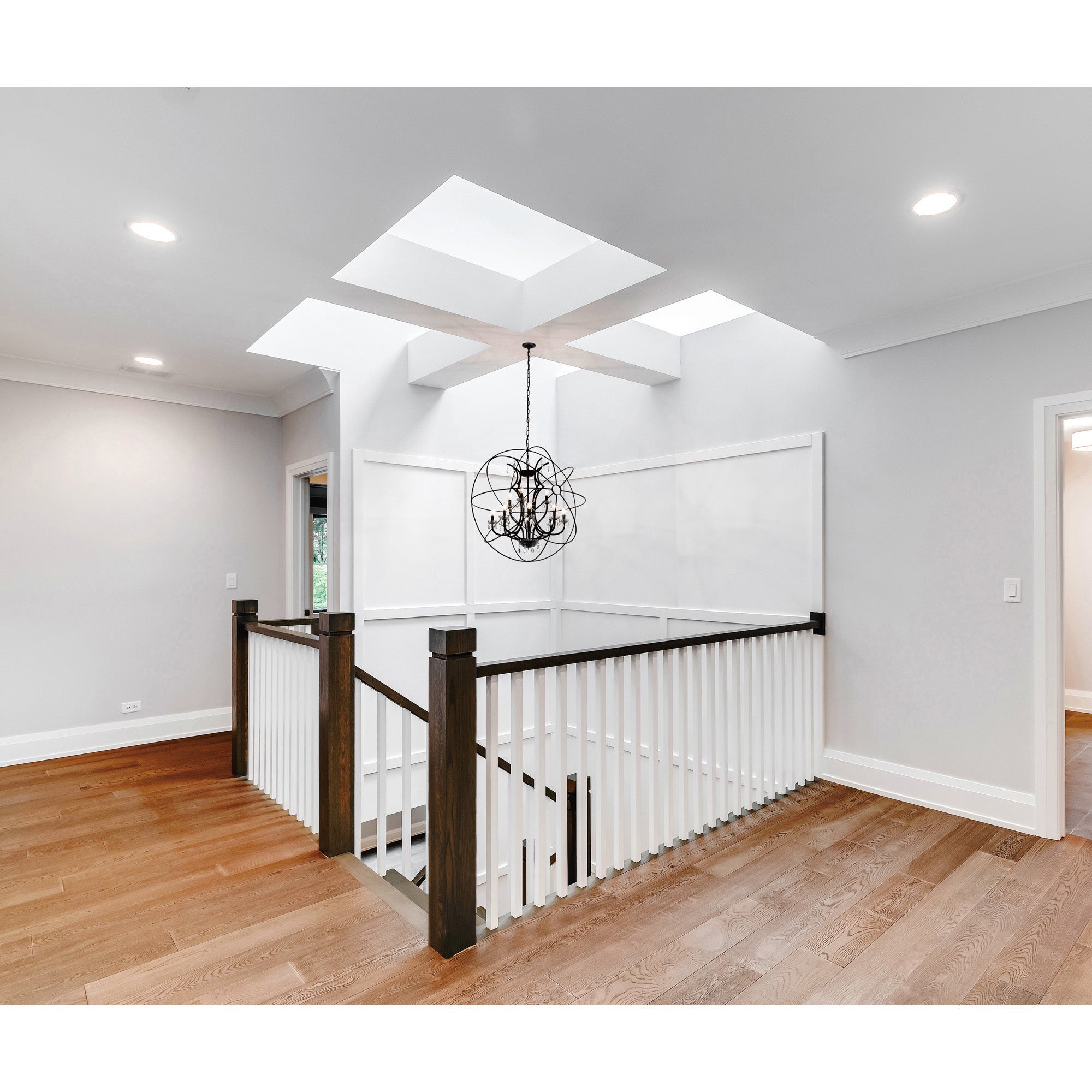 Campechia 12 Light Up Chandelier With Brown Finish