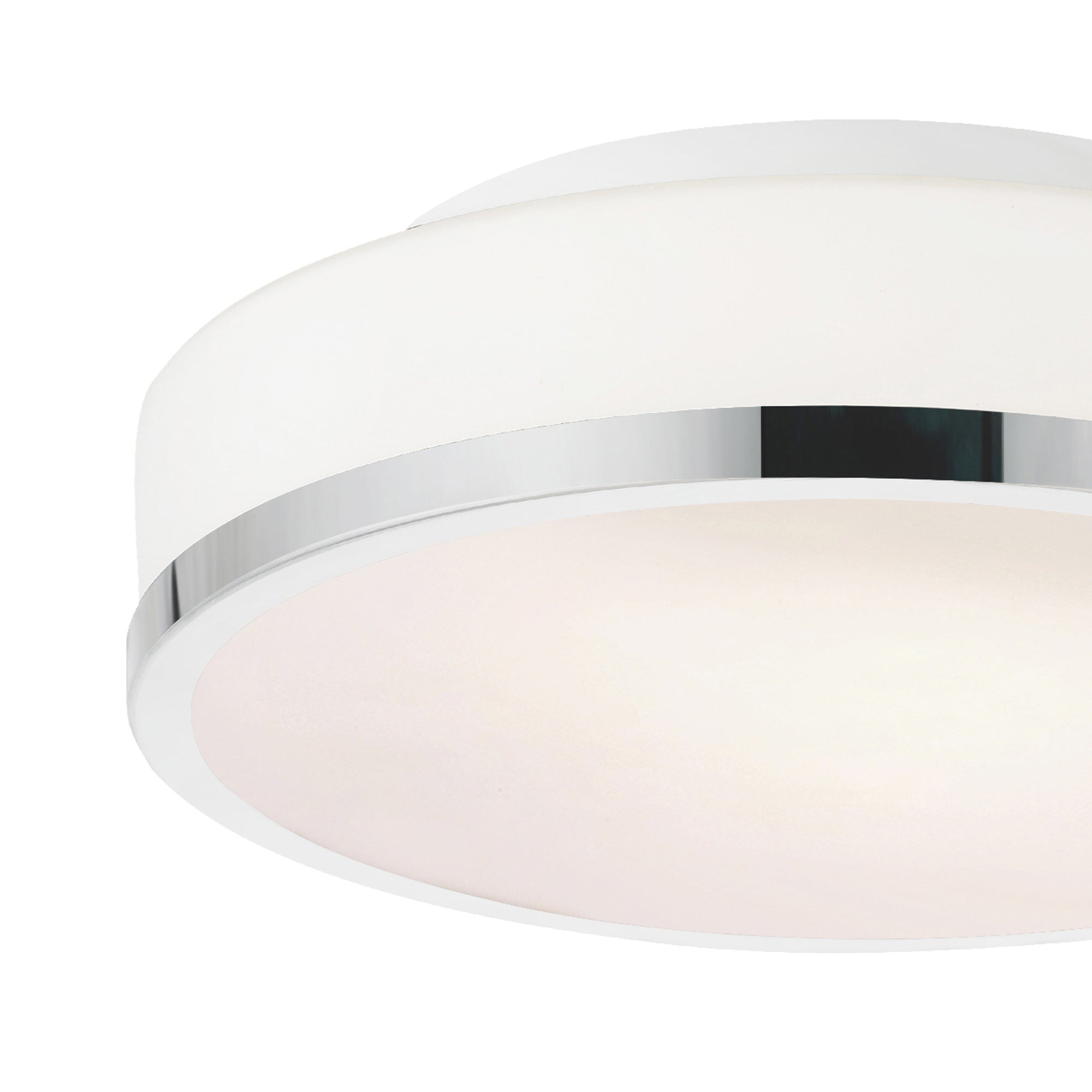 Frosted 2 Light 10in Satin Nickel Drum Shade Flush Mount