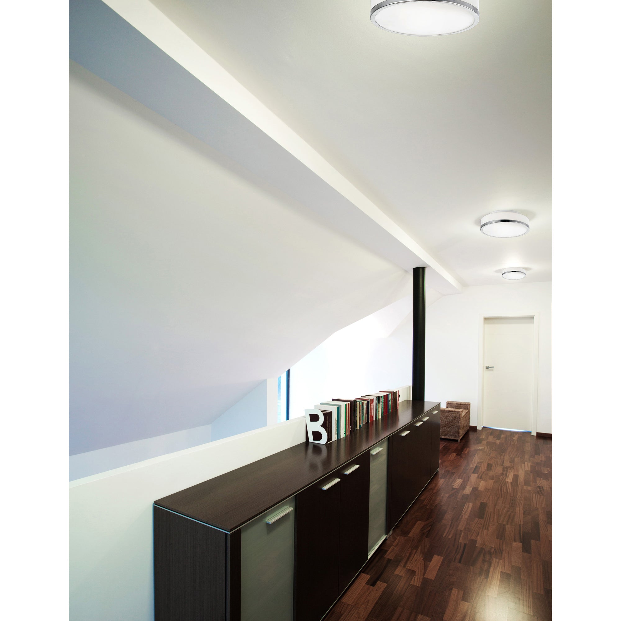 Frosted 2 Light 10in Satin Nickel Drum Shade Flush Mount