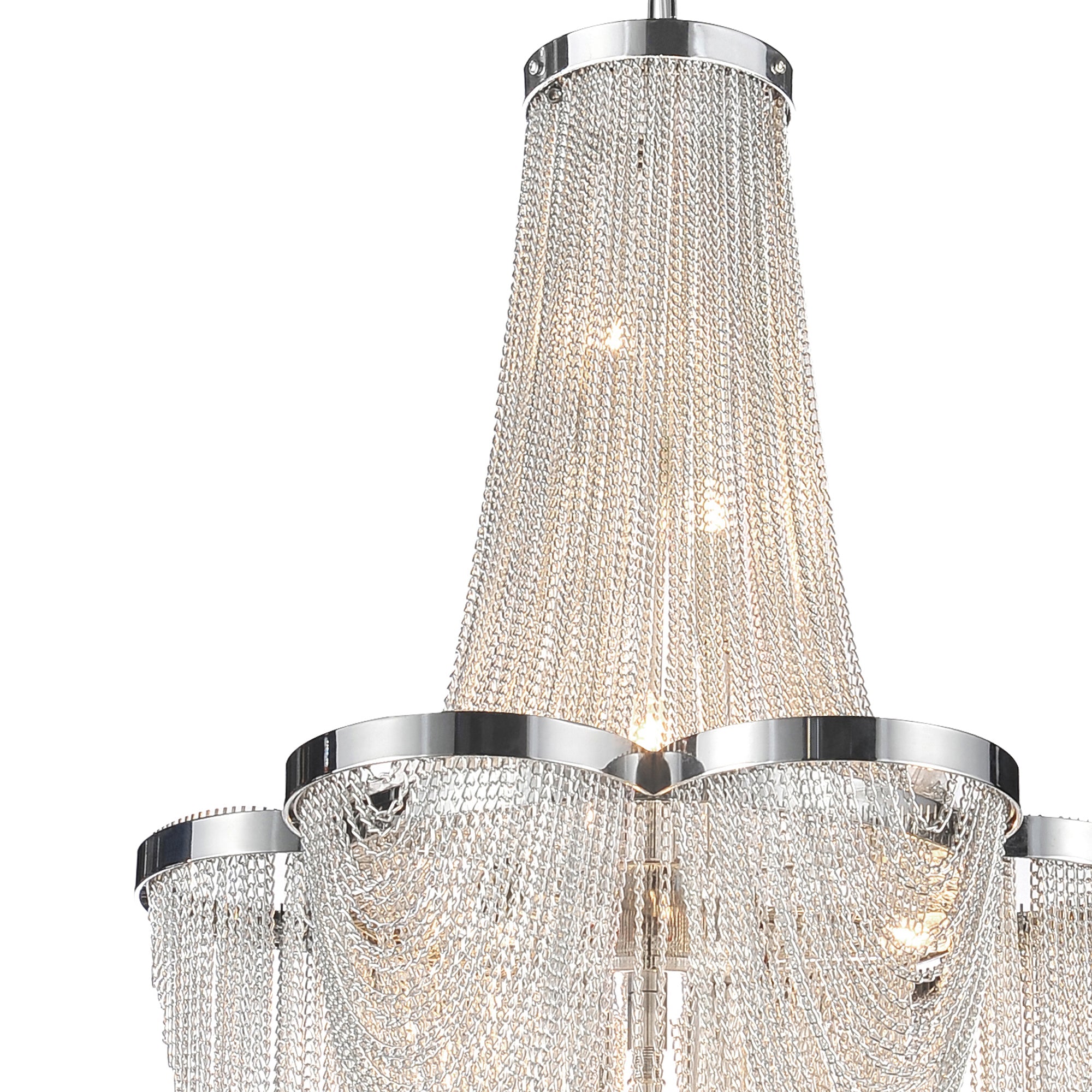 Taylor 7 Light Down Chandelier With Chrome Finish