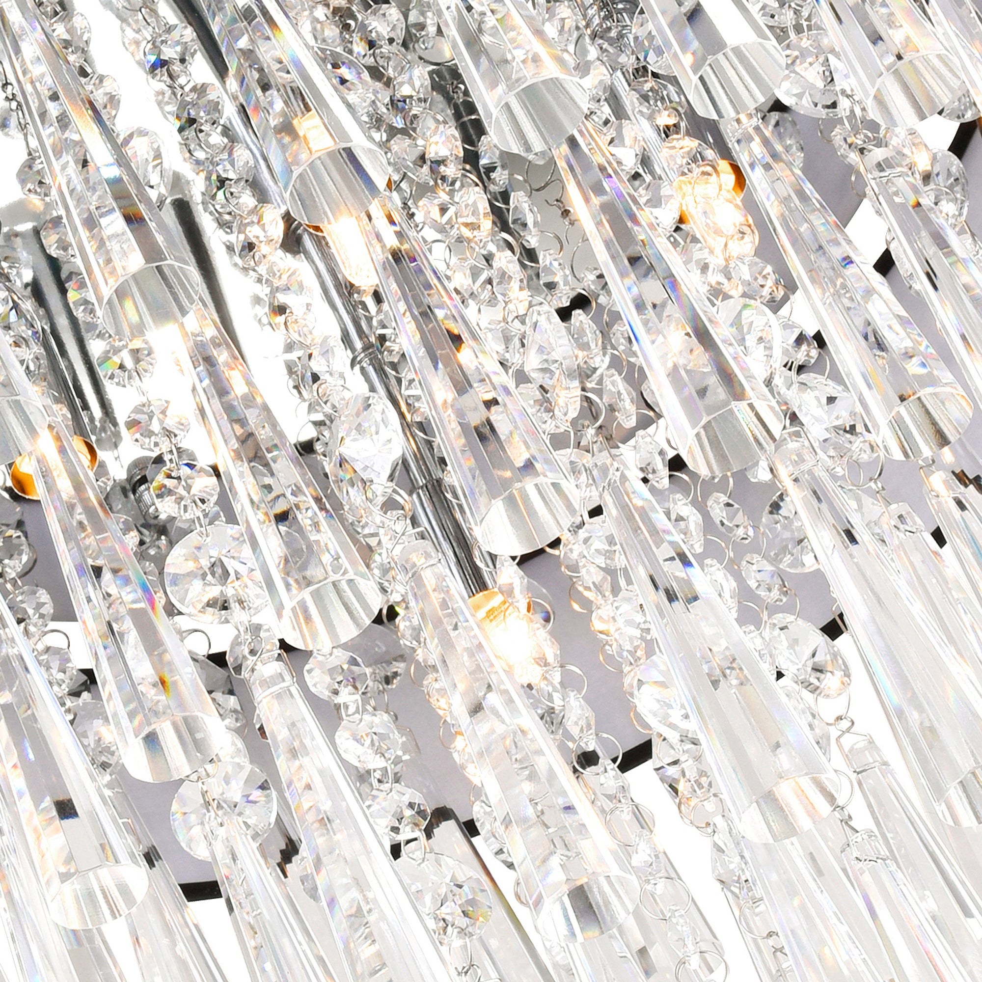 Franca 8 Light 22in Chrome Chandelier with Black Shade