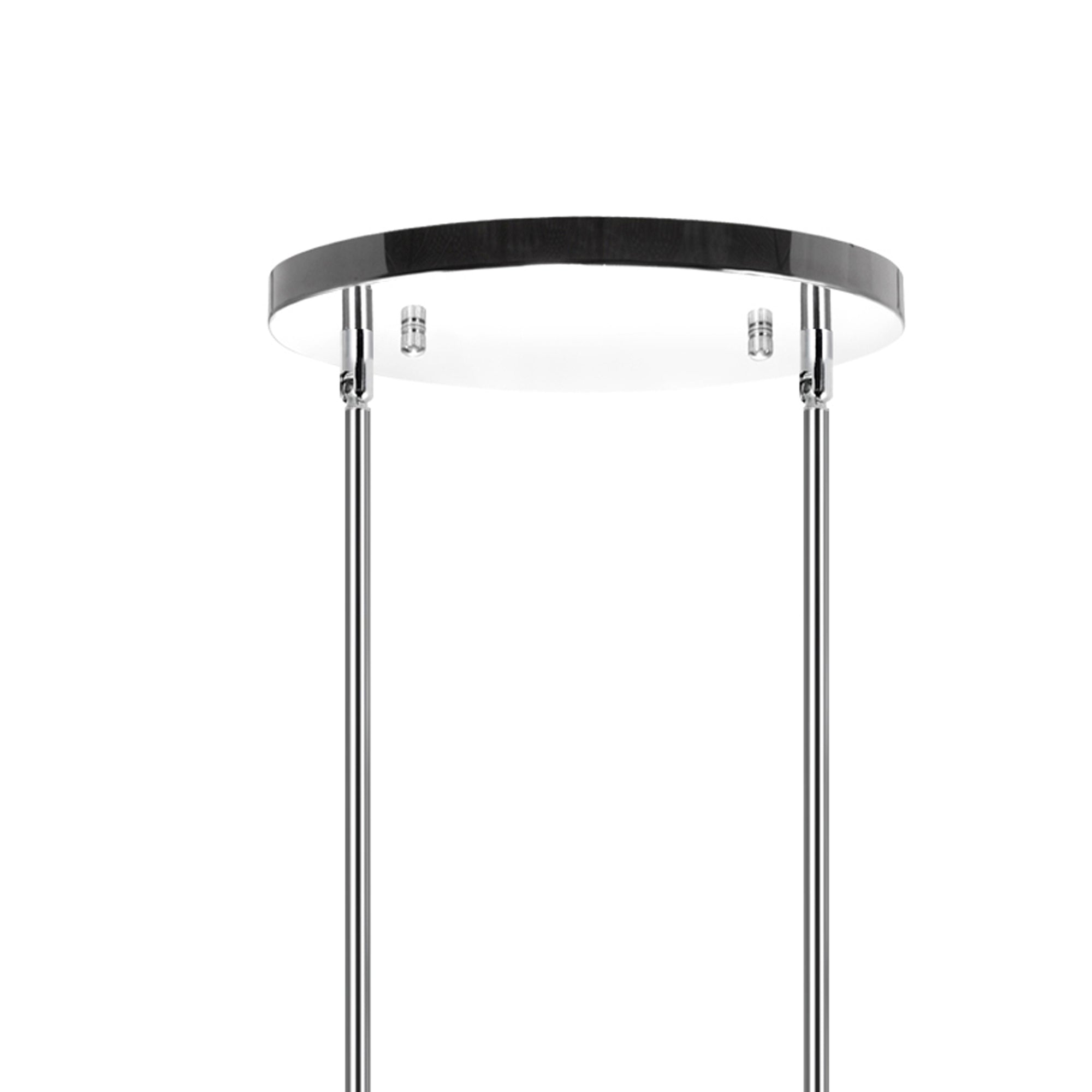 Franca 8 Light 38in Chrome Chandelier with Black Shade