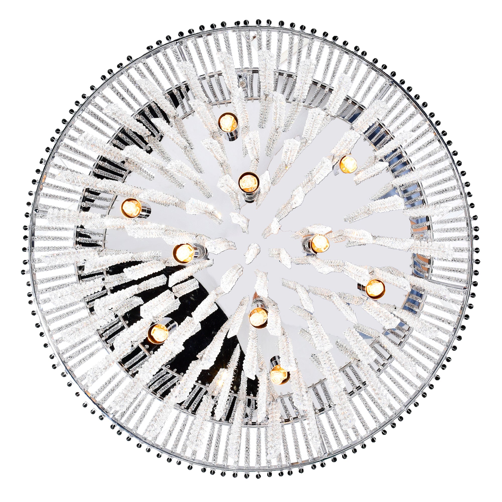 Claire 10 Light Drum Shade Chandelier With Chrome Finish