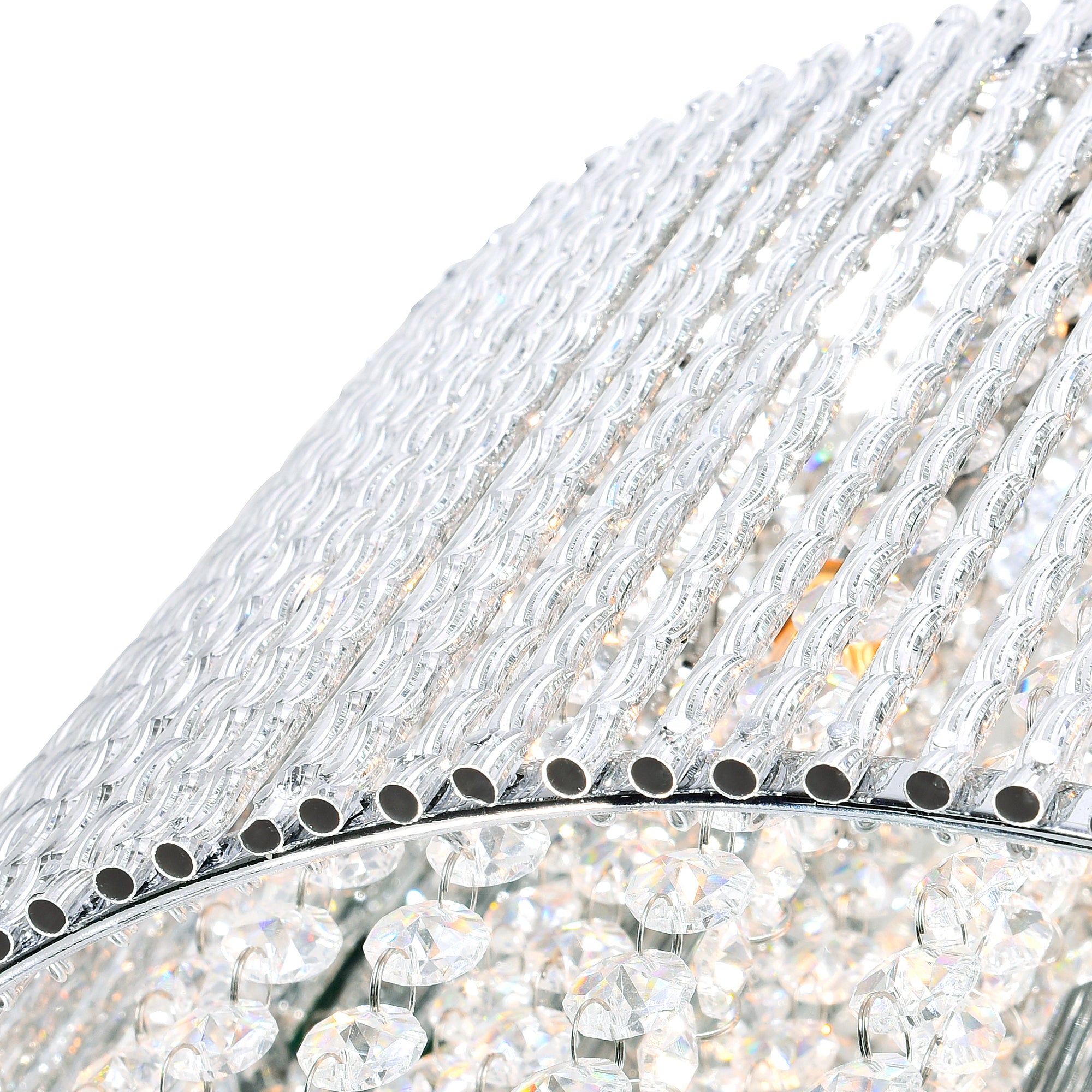 Claire 10 Light Drum Shade Chandelier With Chrome Finish