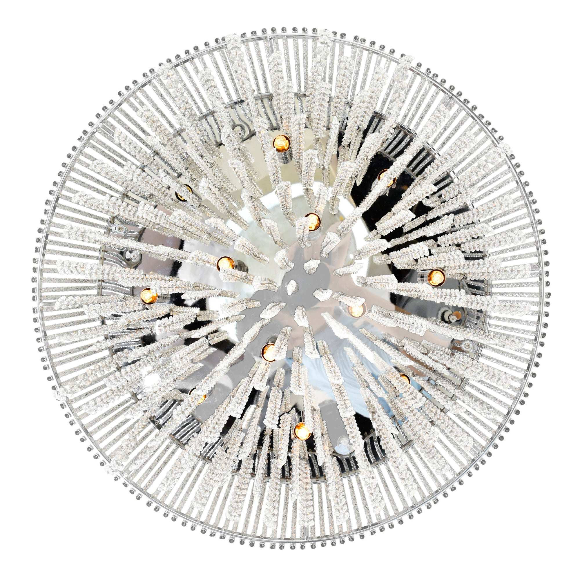 Claire 12 Light Drum Shade Chandelier With Chrome Finish