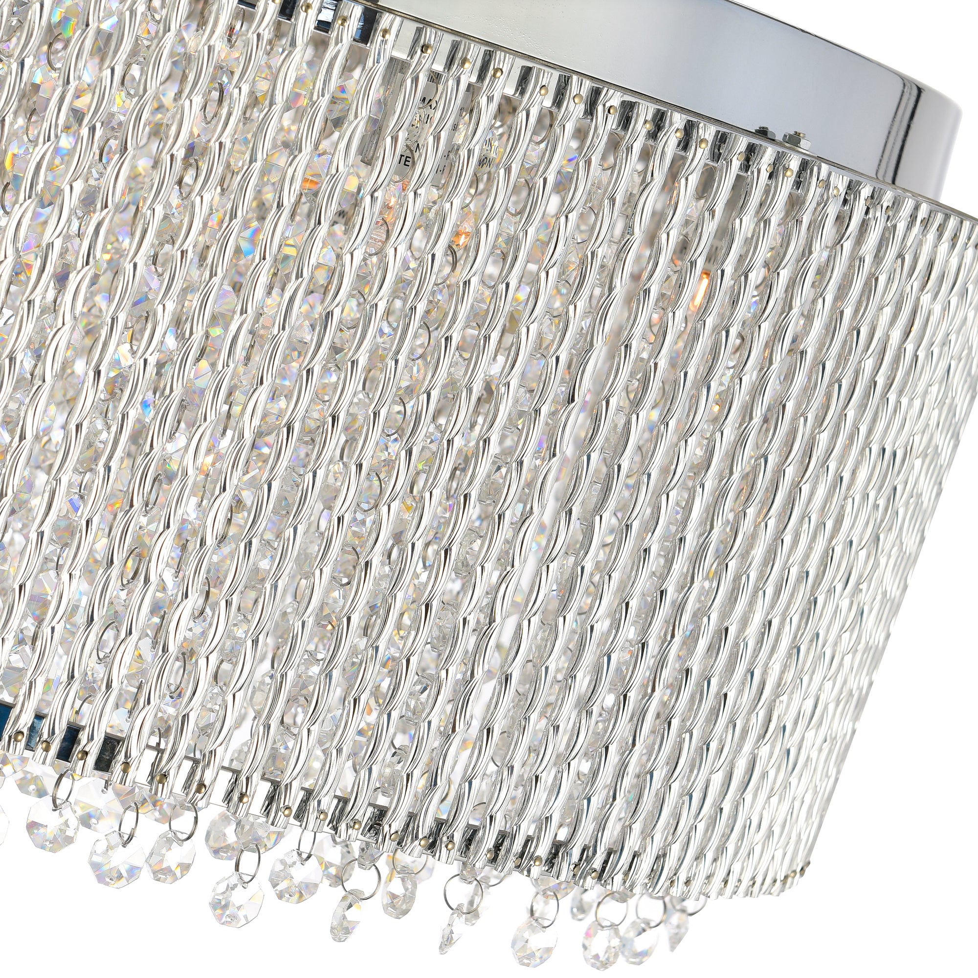 Claire 12 Light Drum Shade Chandelier With Chrome Finish