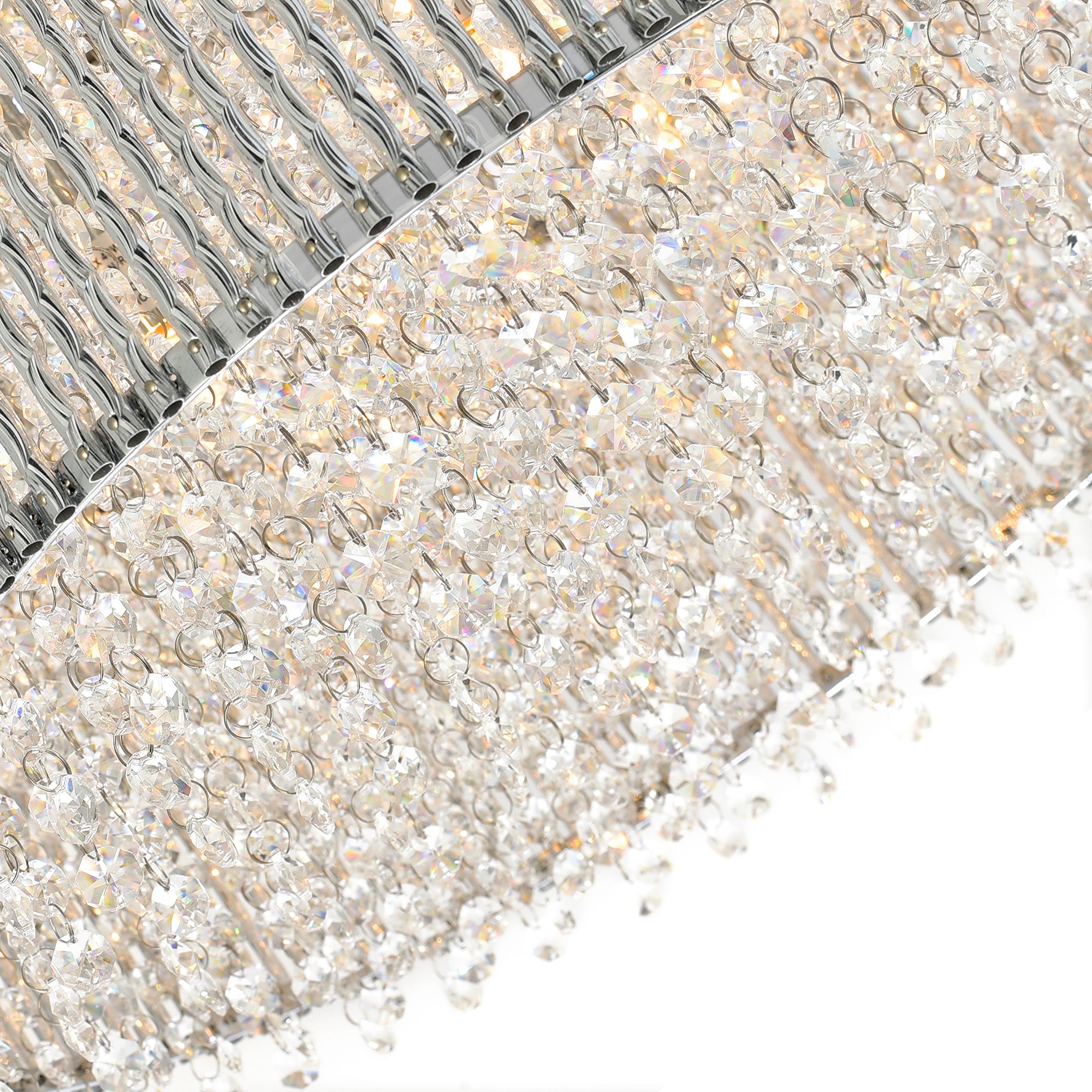 Claire 12 Light Drum Shade Chandelier With Chrome Finish