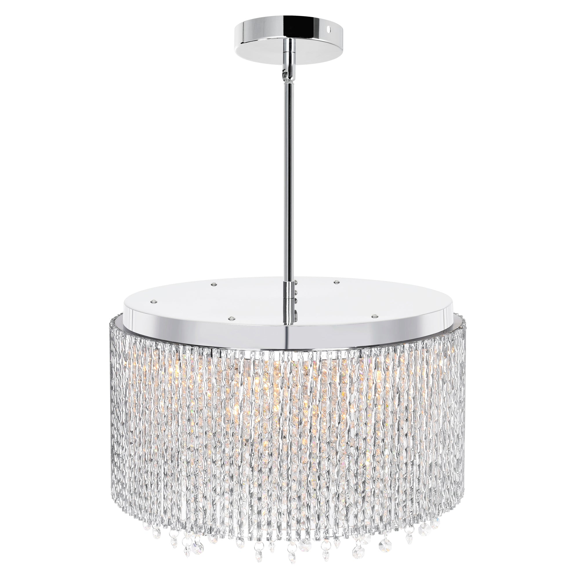 Claire 14 Light Drum Shade Chandelier With Chrome Finish