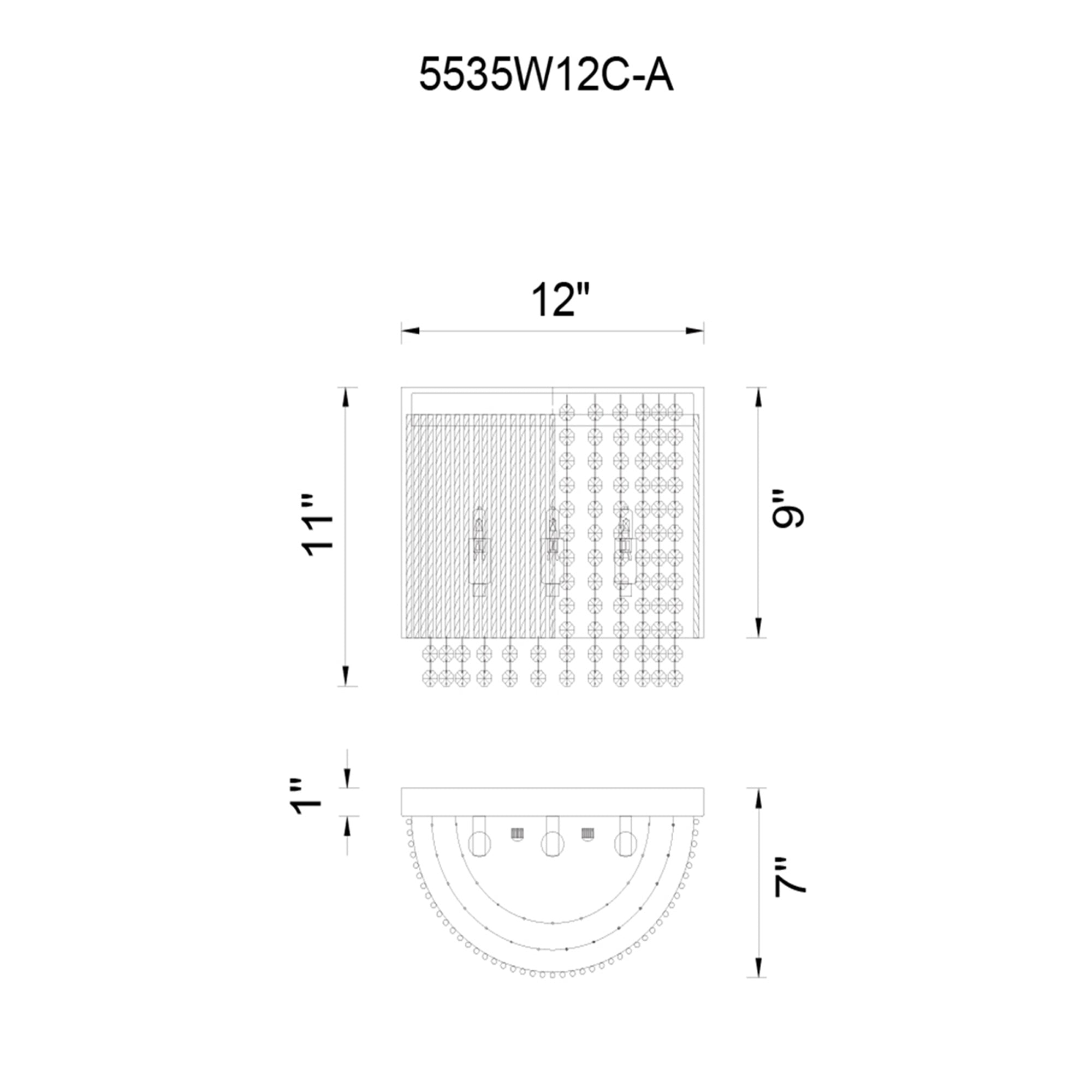Claire 3 Light Wall Sconce With Chrome Finish