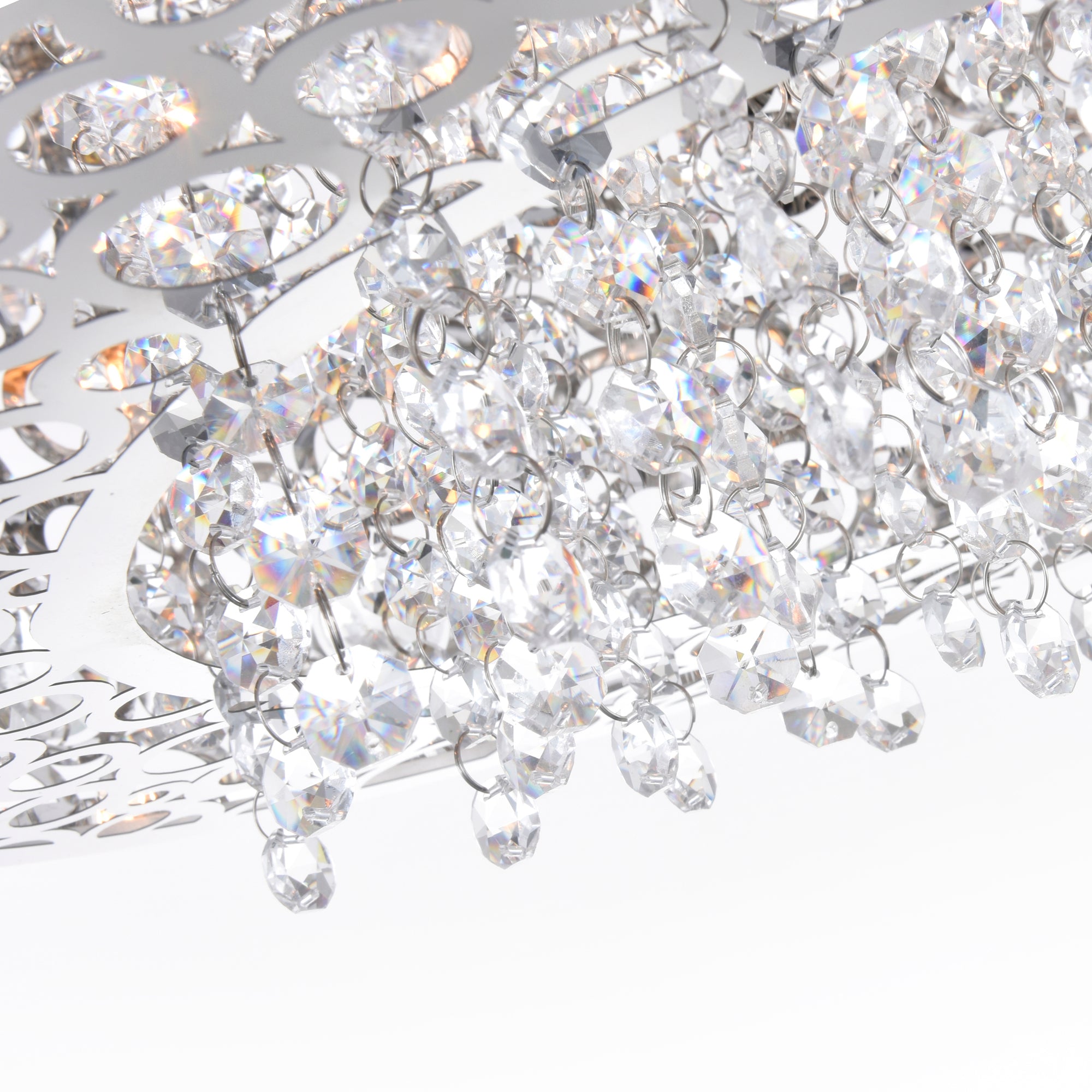 Bubbles 4 Light Drum Shade Mini Pendant With Chrome Finish