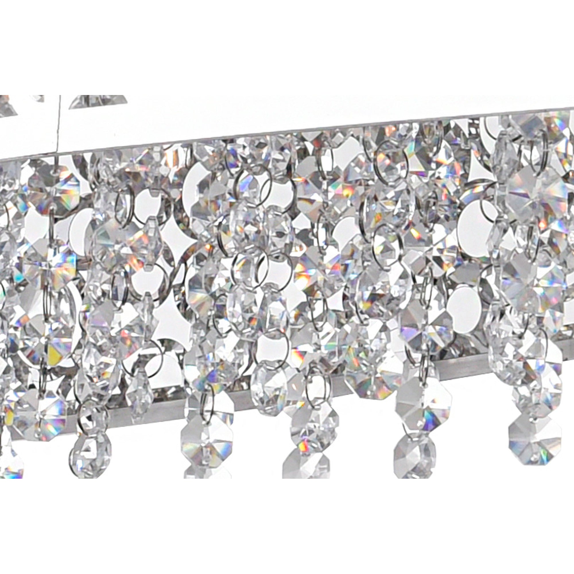 Bubbles 16 Light Drum Shade Chandelier With Chrome Finish