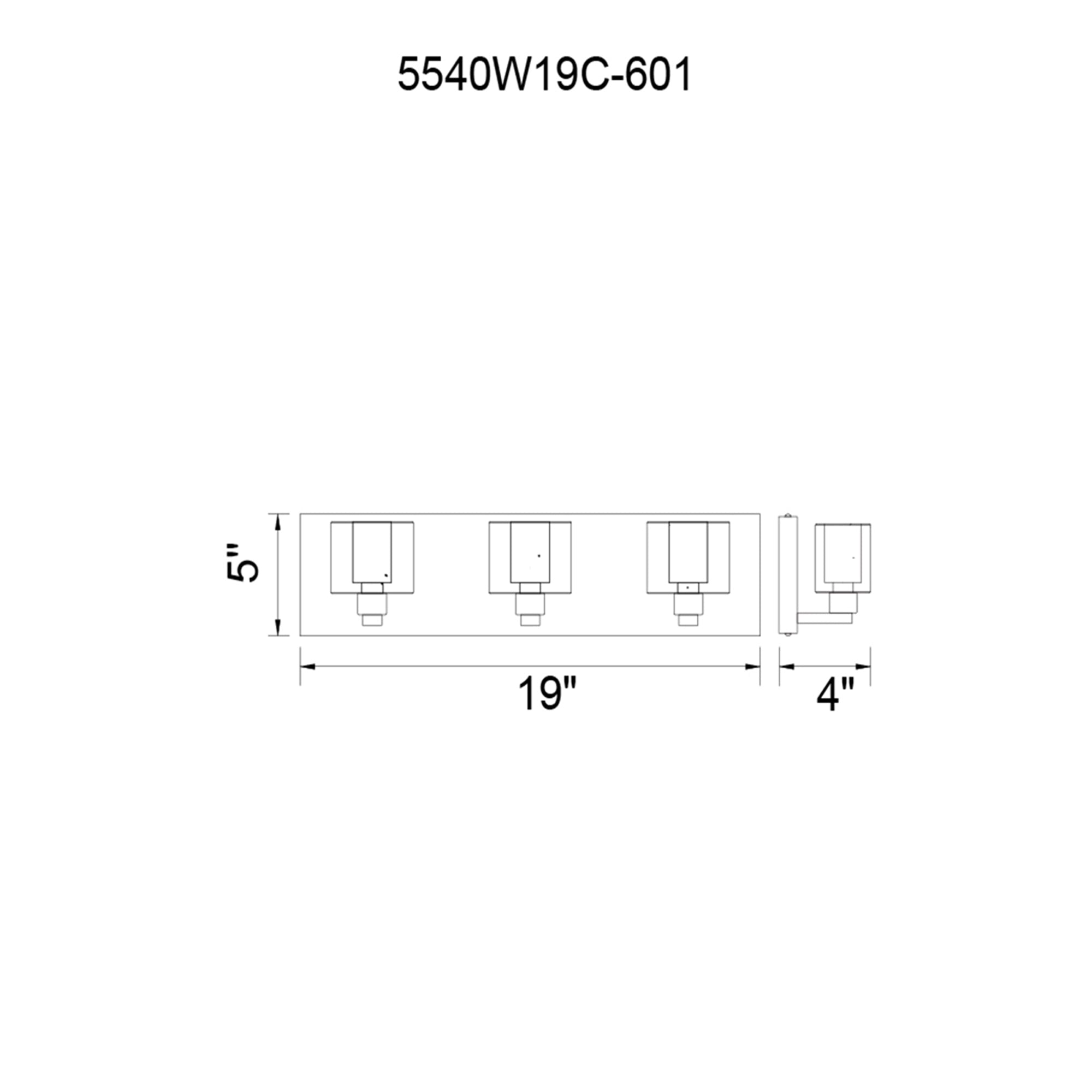 Tina 3 Light Chrome Wall Sconce