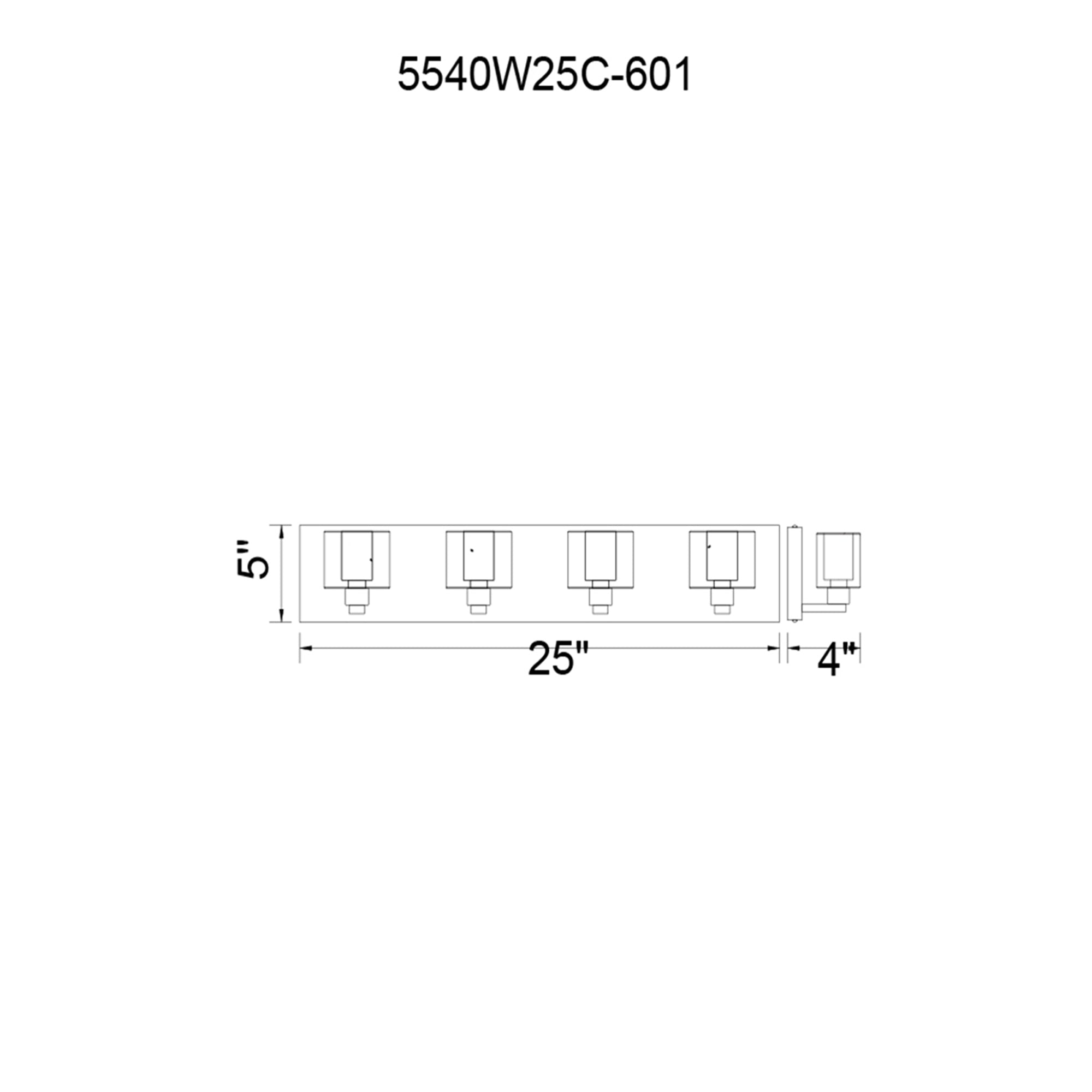 Tina 4 Light Chrome Wall Sconce