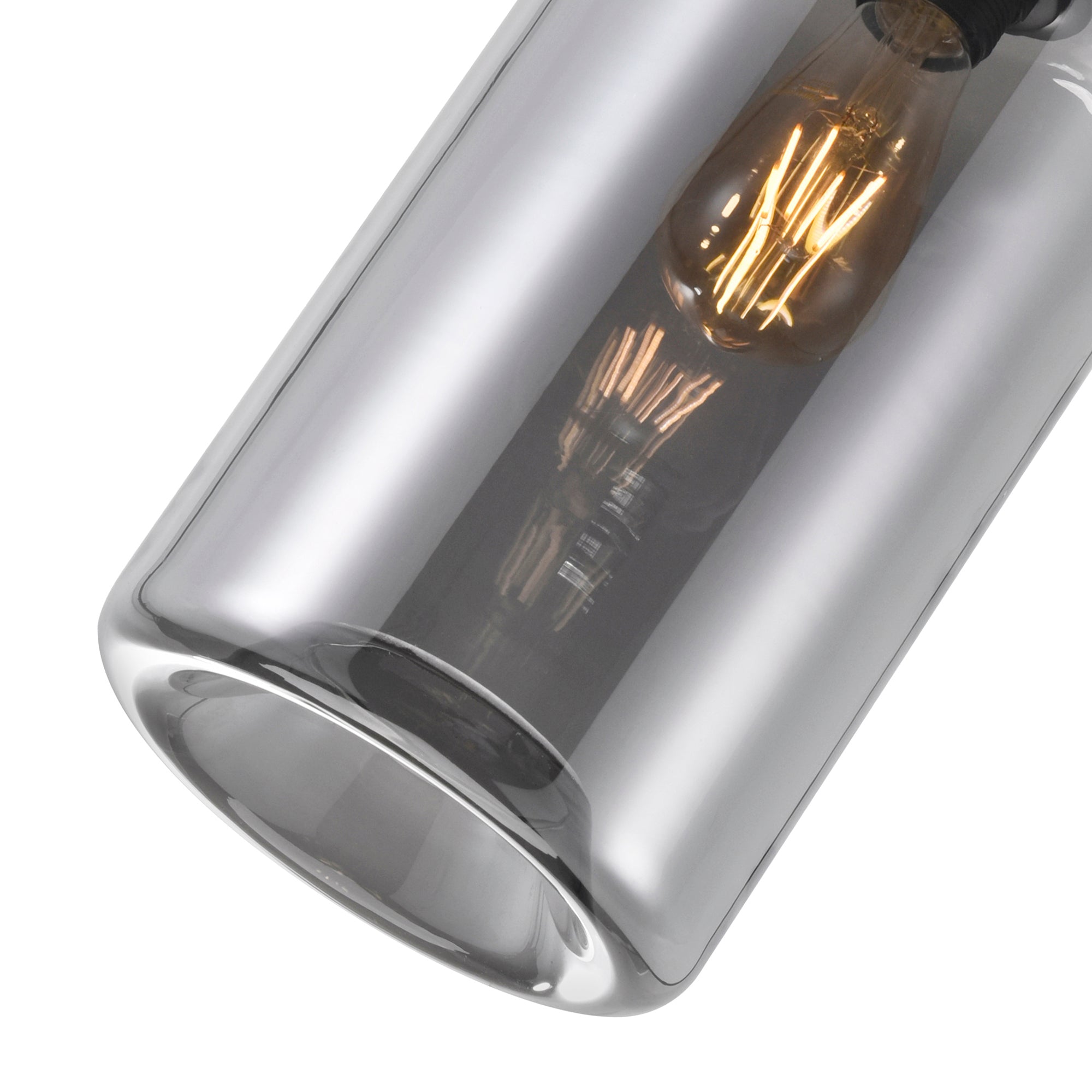 Glass 1 Light 7in Smoke Down Mini Pendant