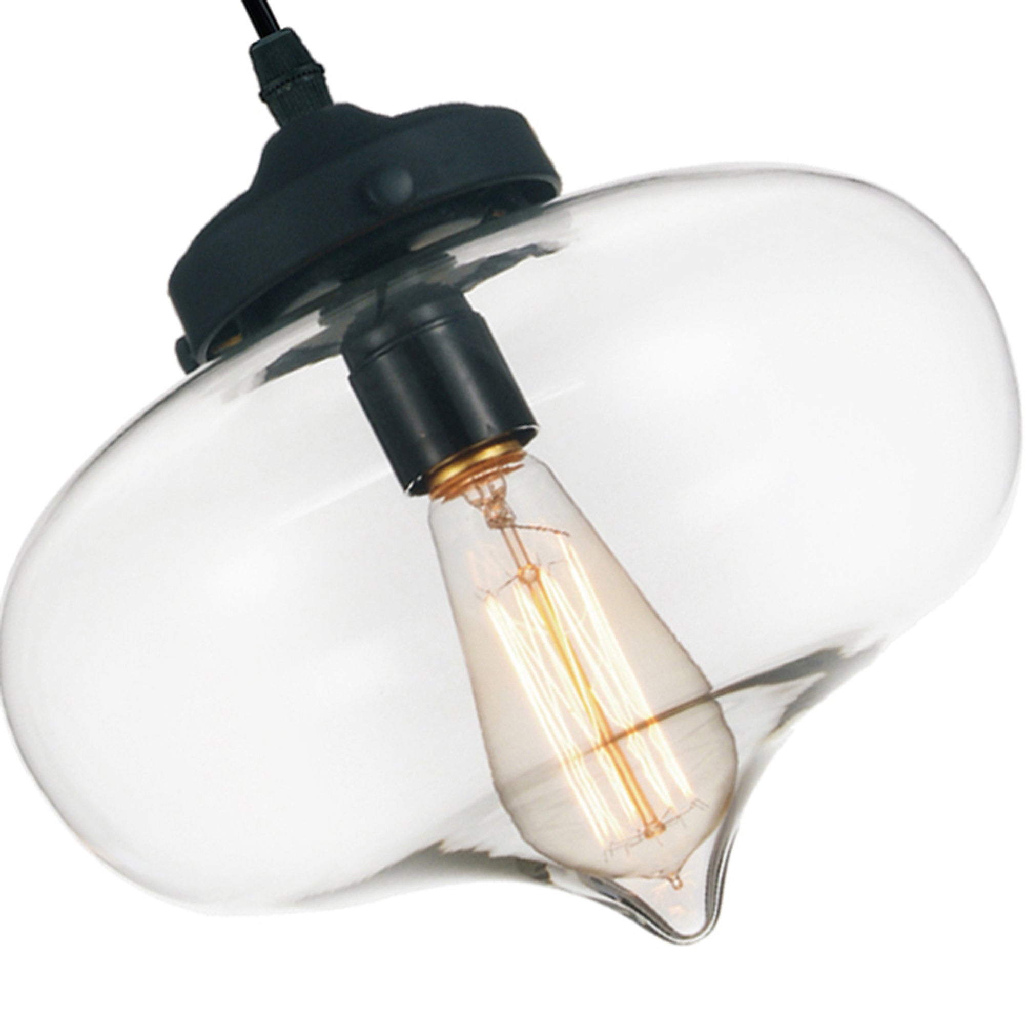 Glass 1 Light Down Mini Pendant With Clear Finish