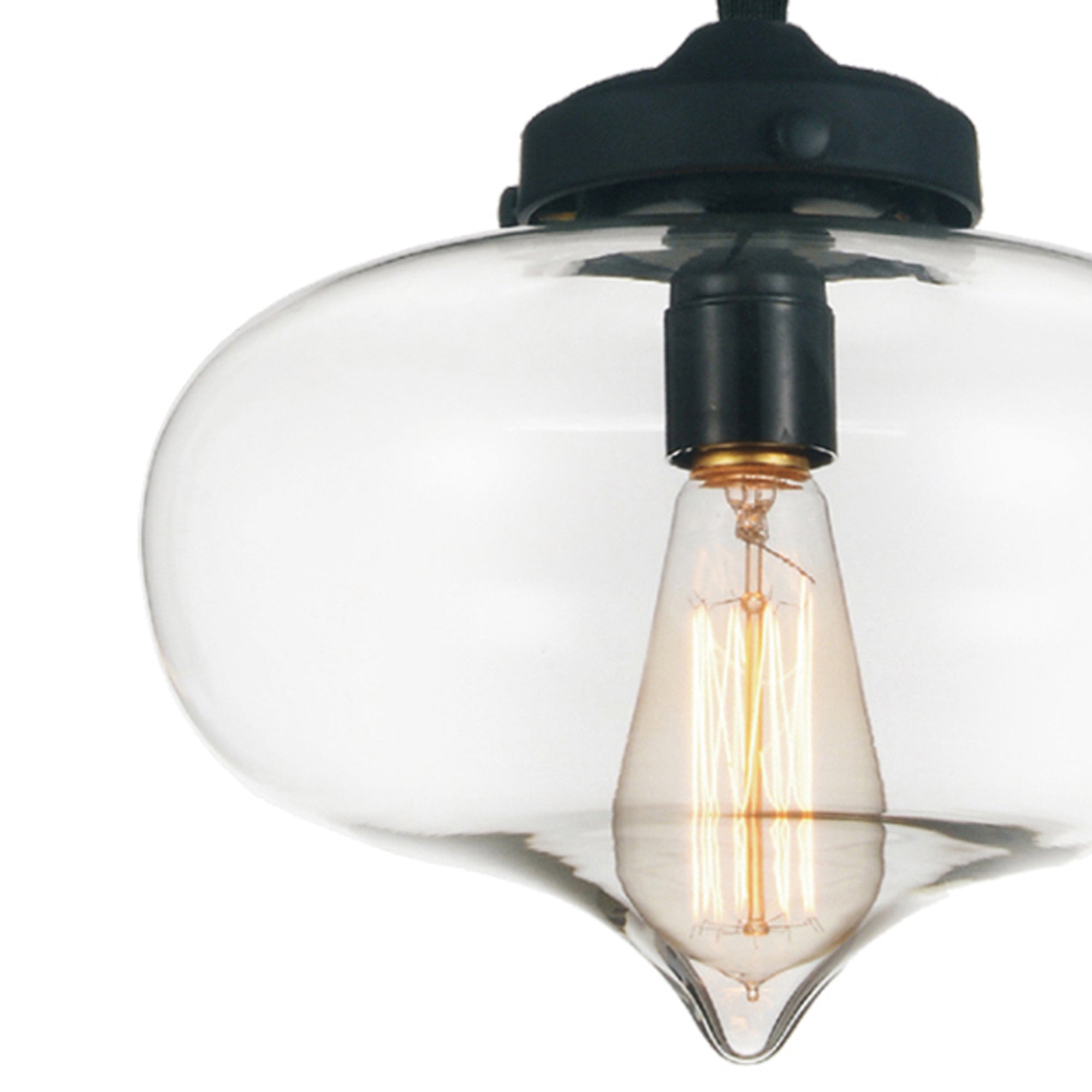 Glass 1 Light Down Mini Pendant With Clear Finish