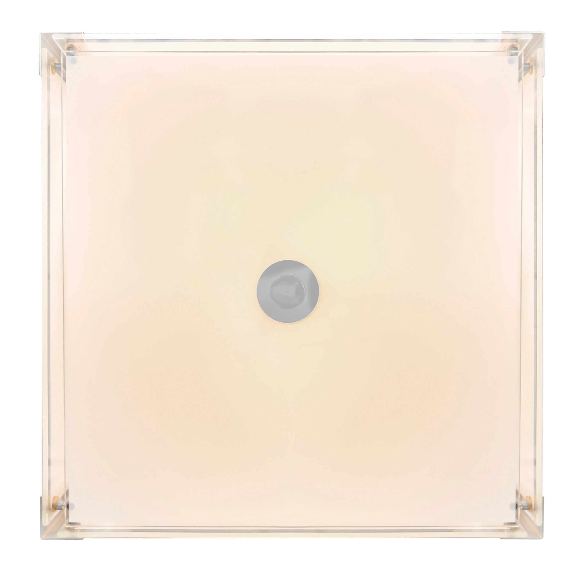 Lucie 3 Light 14in Chrome Square Drum Shade Chandelier