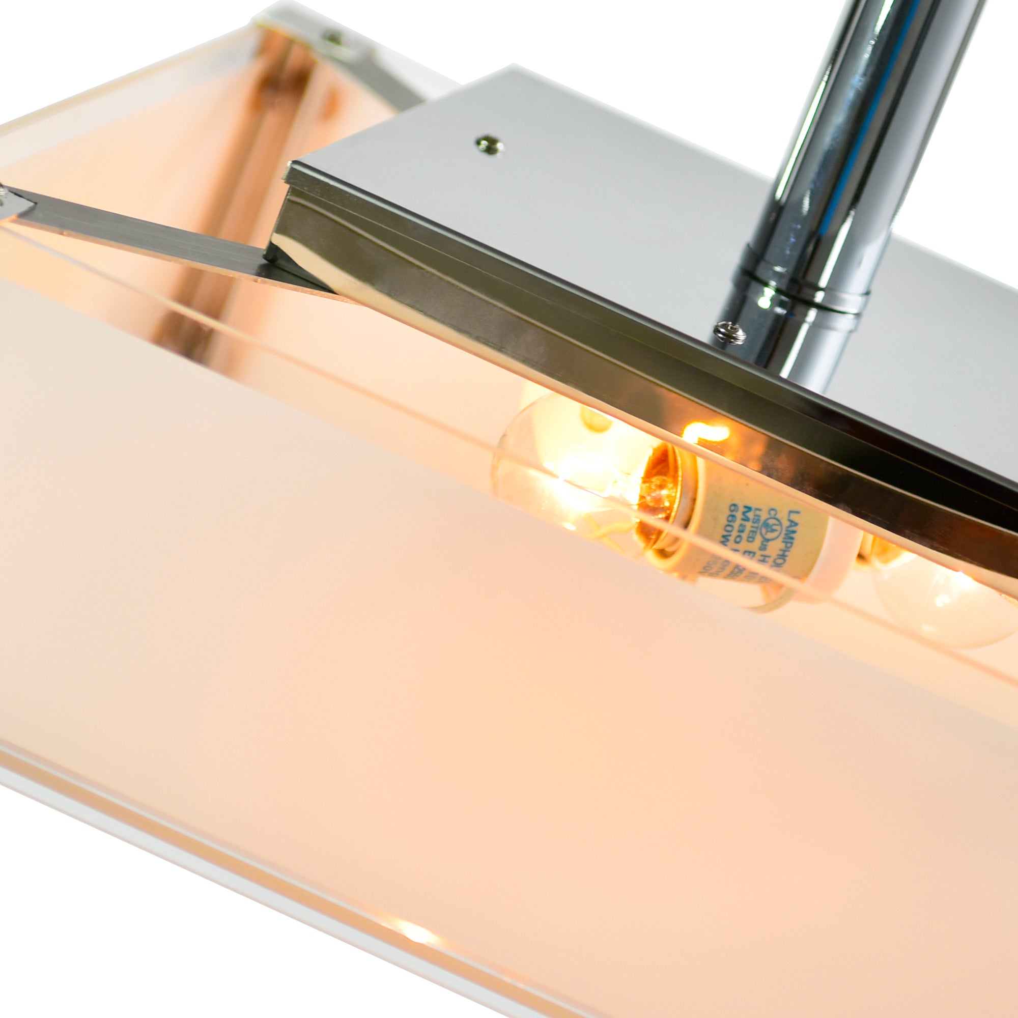 Lucie 4 Light 17in Chrome Square Drum Shade Chandelier