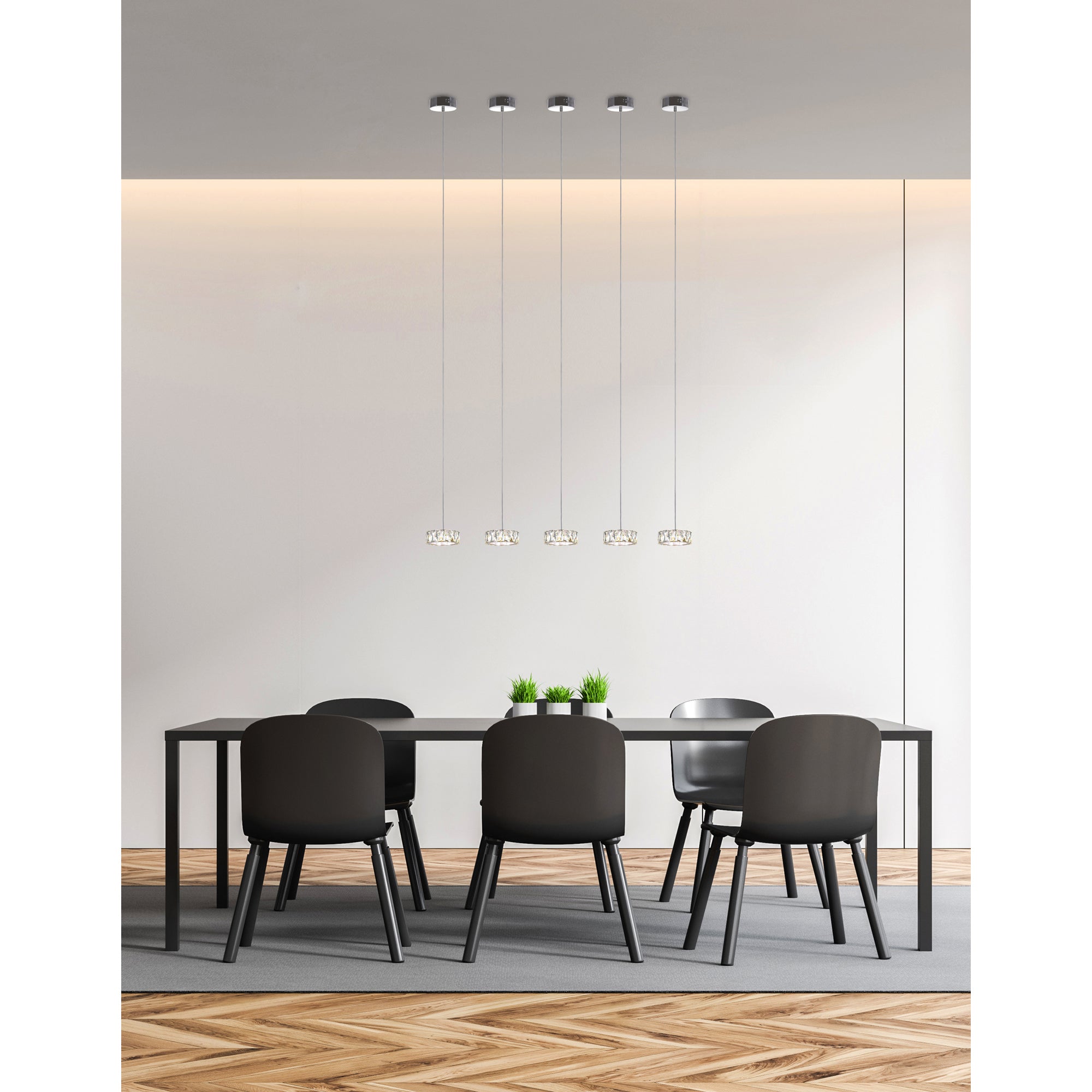 Milan Integrated LED Chrome Mini Pendant