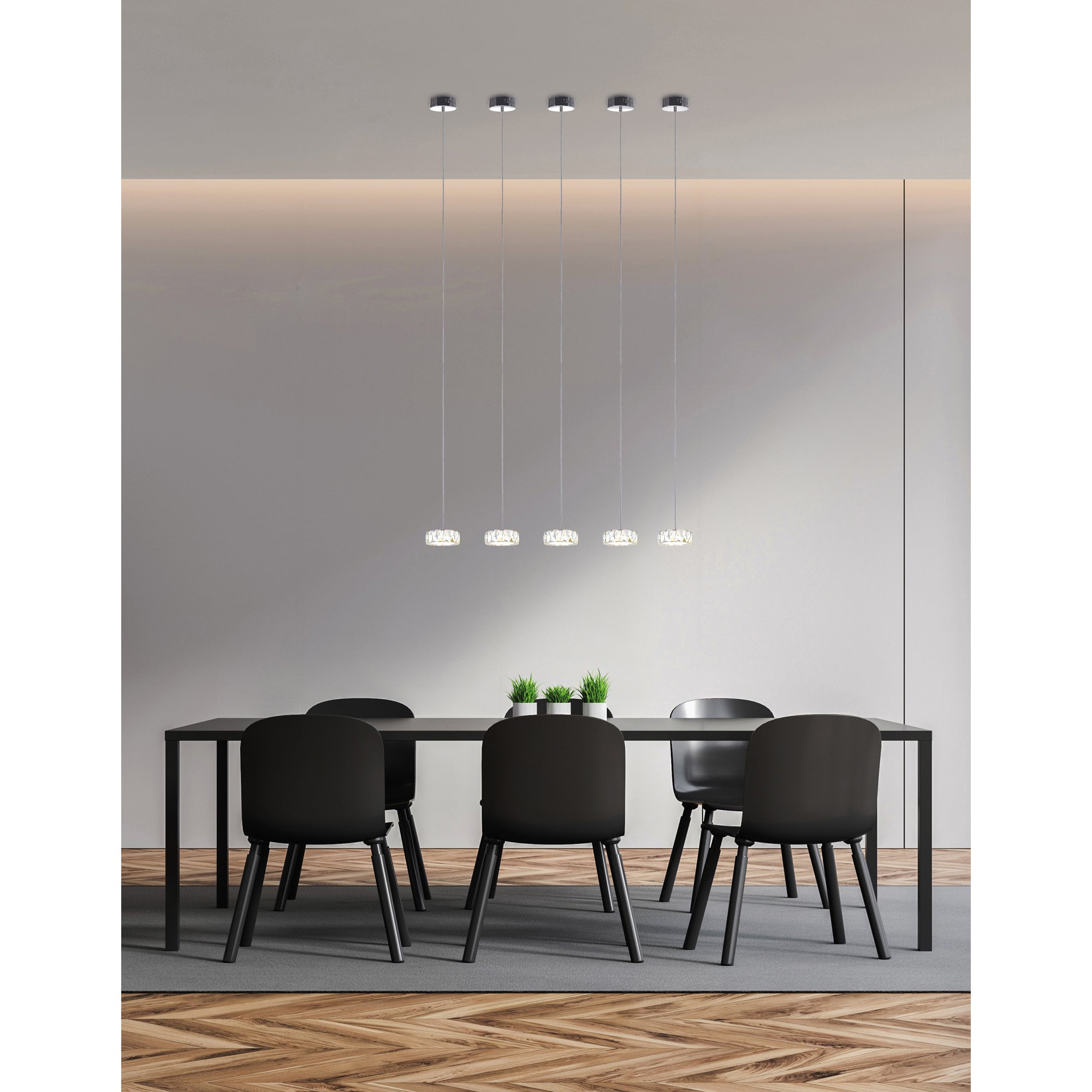 Milan Integrated LED Chrome Mini Pendant
