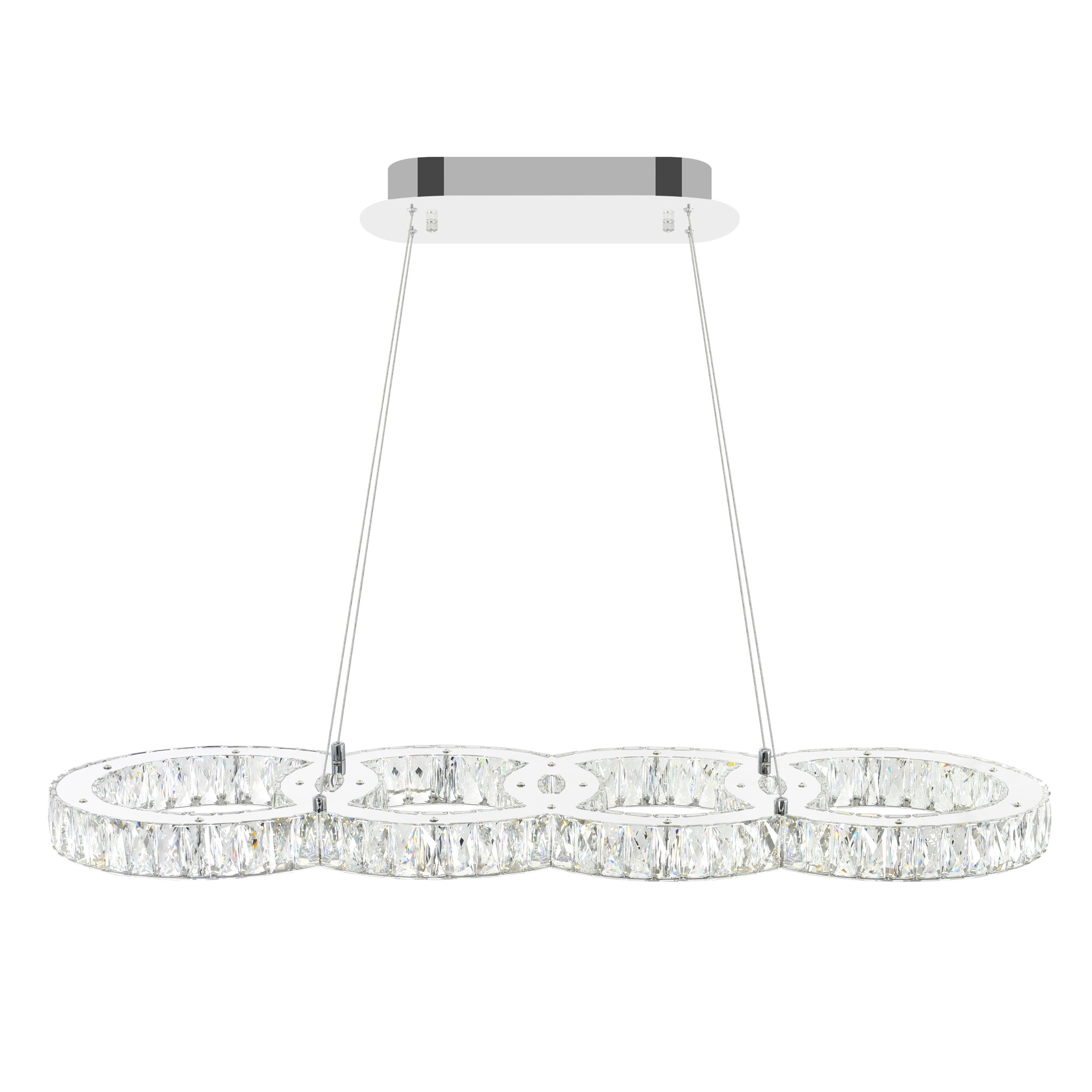 Milan LED Chandelier With Chrome Finish
