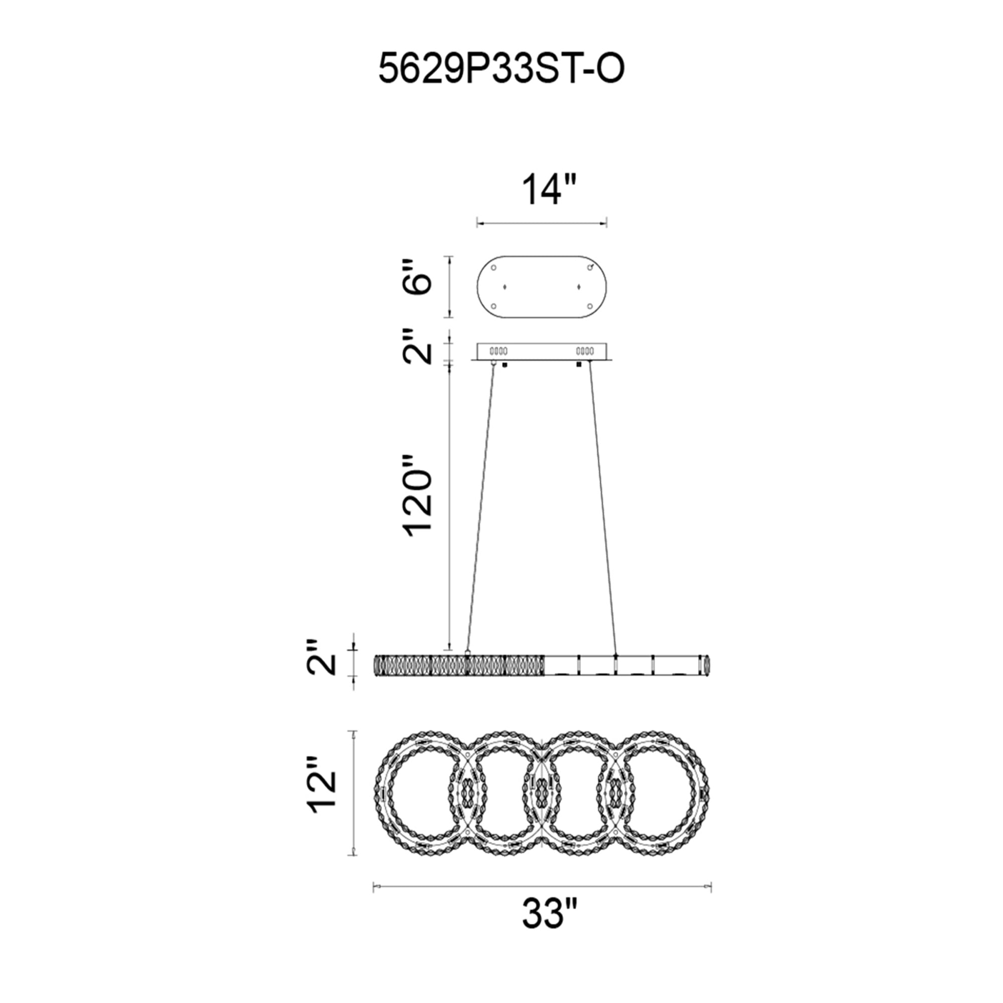 Milan LED Chandelier With Chrome Finish