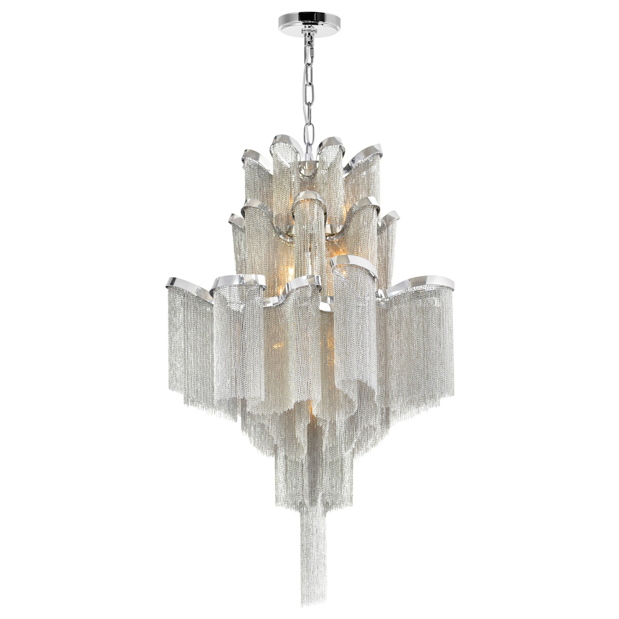 Daisy 16 Light 24in Chrome Down Chandelier