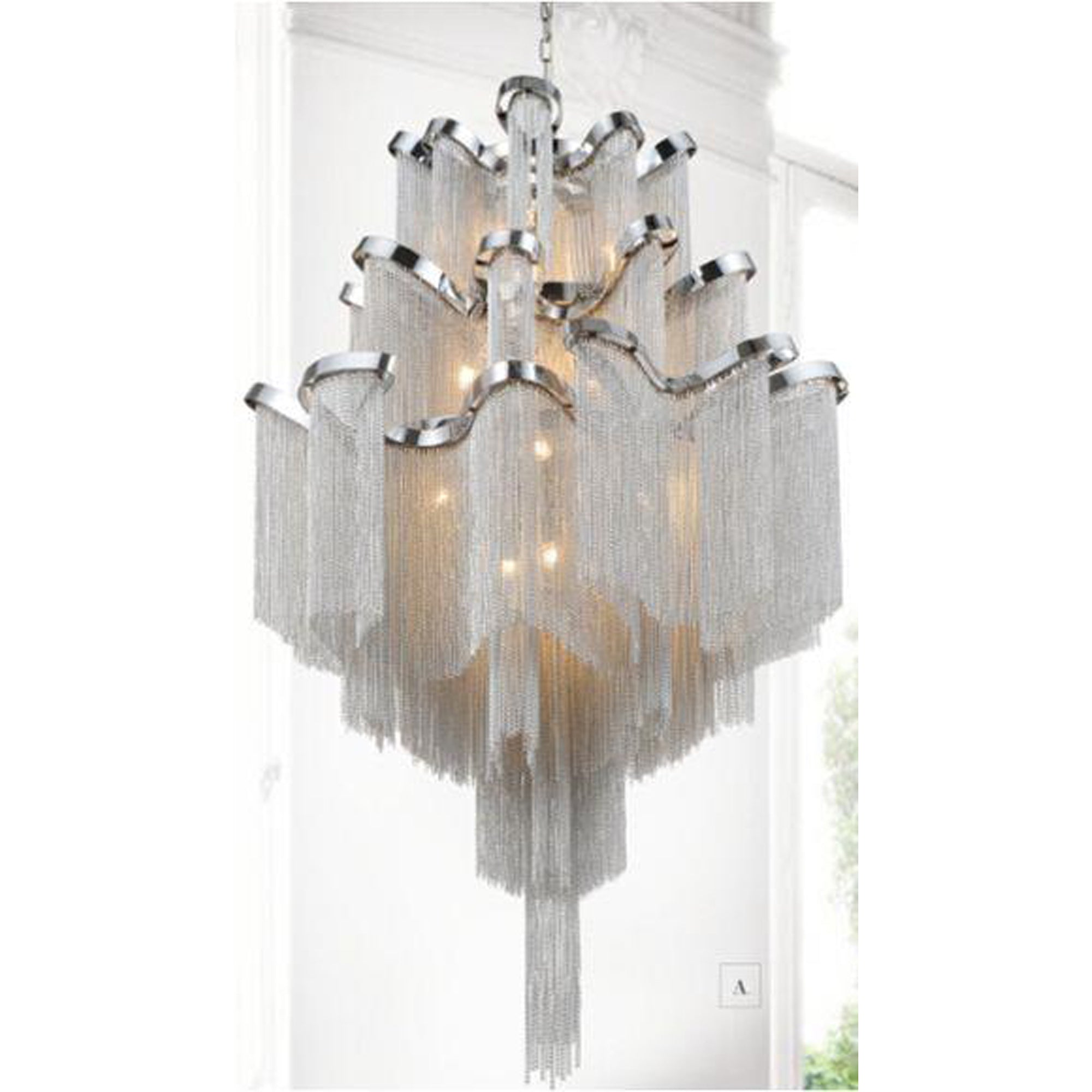 Daisy 17 Light 24in Chrome Down Chandelier