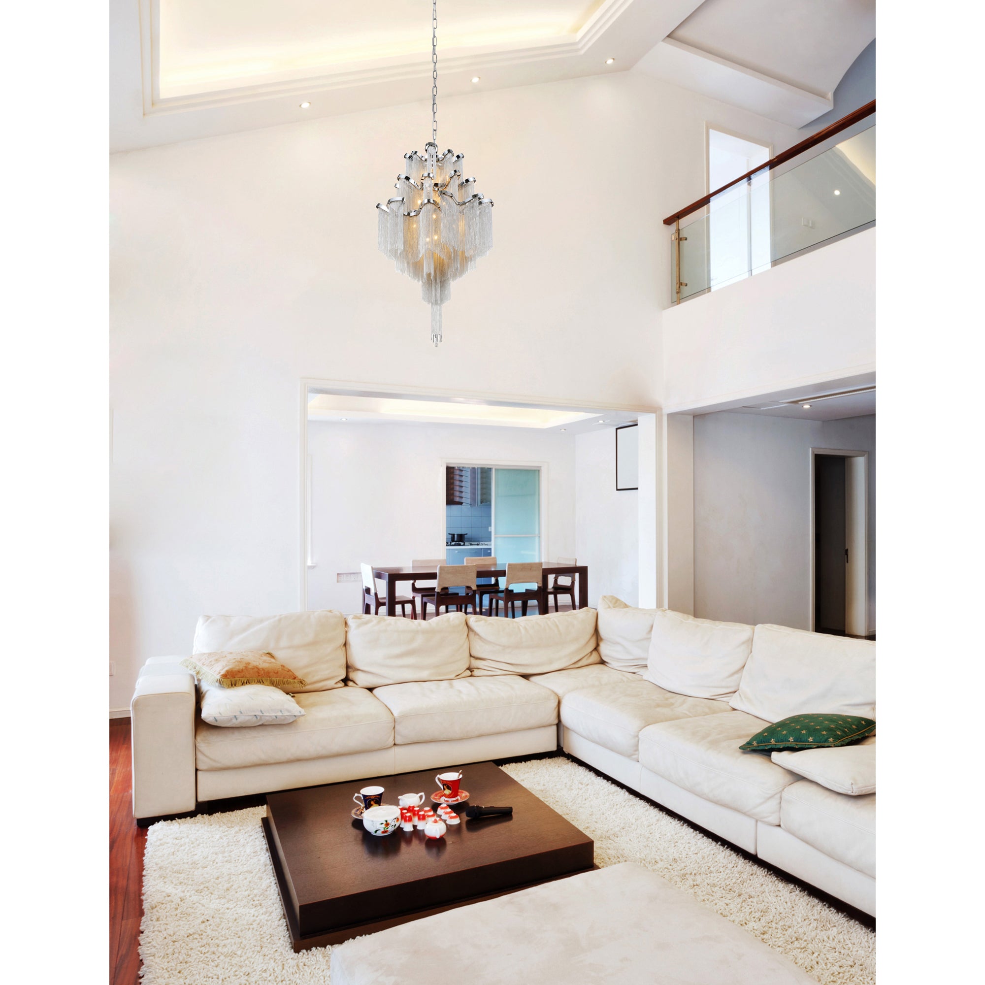 Daisy 17 Light 24in Chrome Down Chandelier