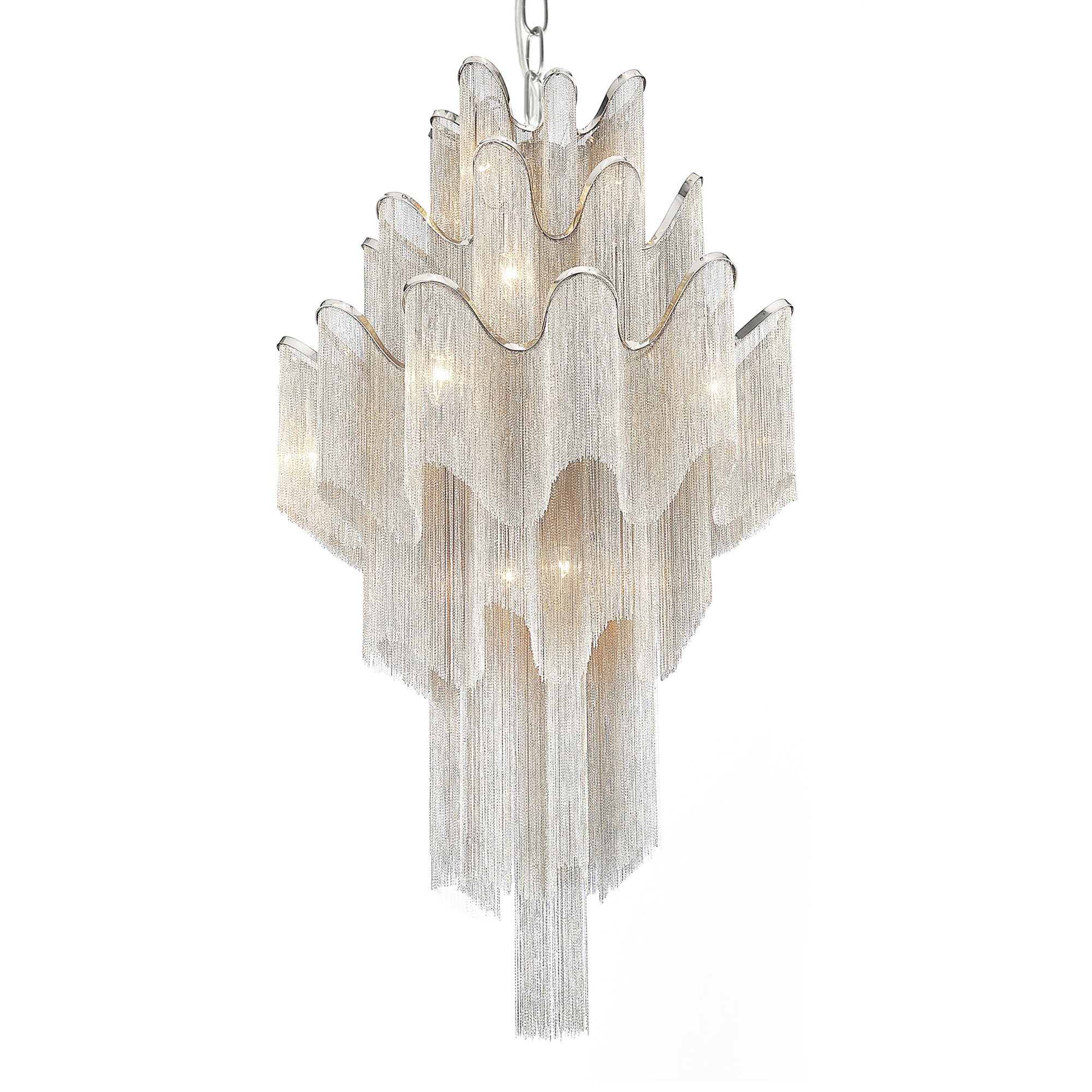 Daisy 17 Light 32in Chrome Down Chandelier