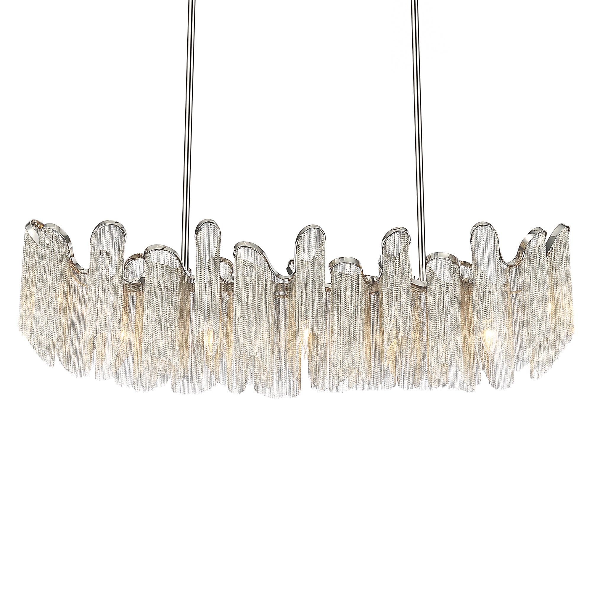Daisy 7 Light 47in Chrome Down Chandelier