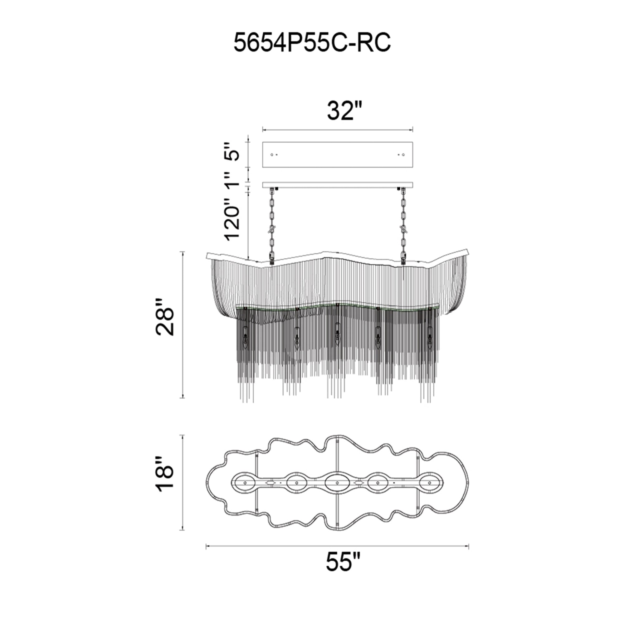 Secca 13 Light Down Chandelier With Chrome Finish