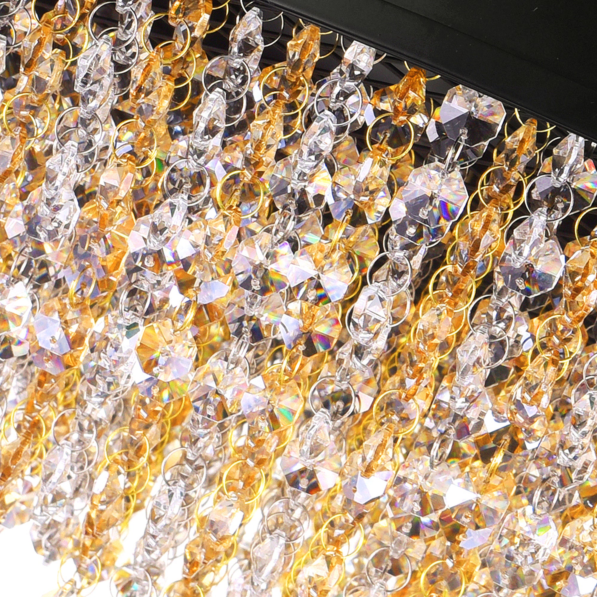 Medina 7 Light Drum Shade Flush Mount With Black Finish