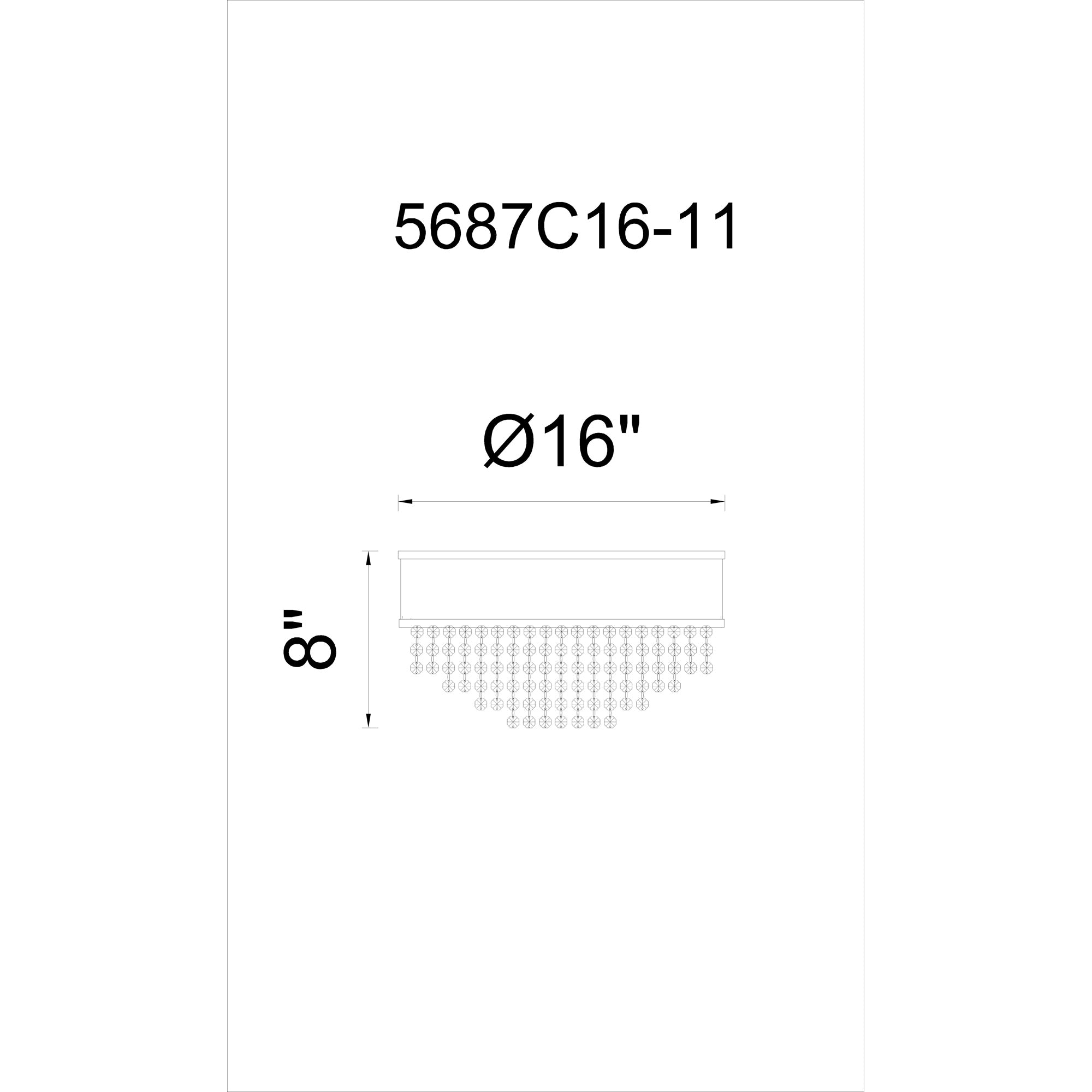 Medina 7 Light Drum Shade Flush Mount With Black Finish