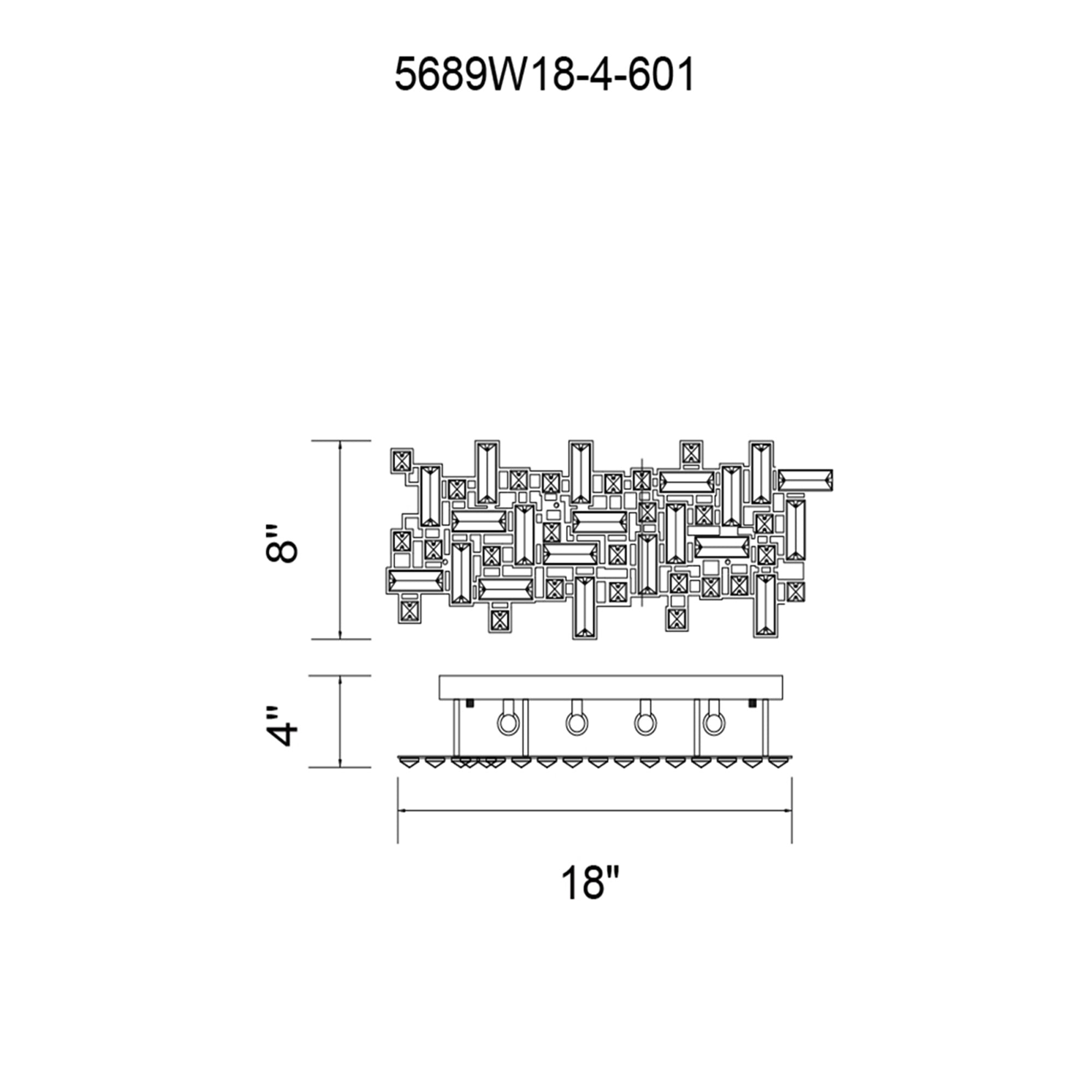 Arley 4 Light Chrome Vanity Light
