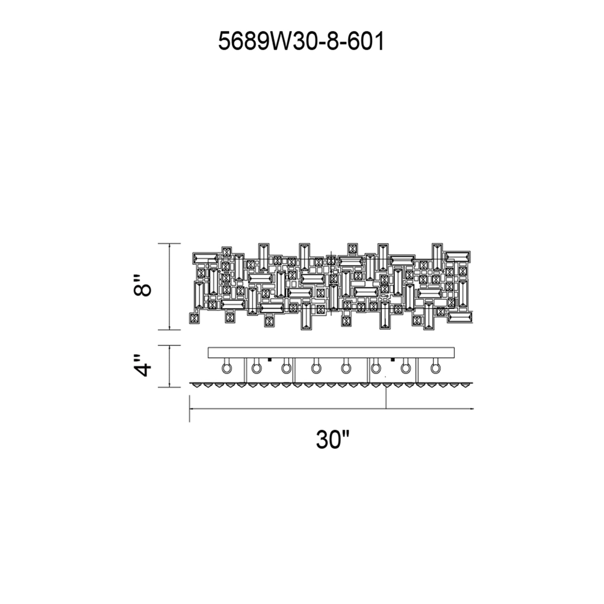 Arley 8 Light Chrome Vanity Light