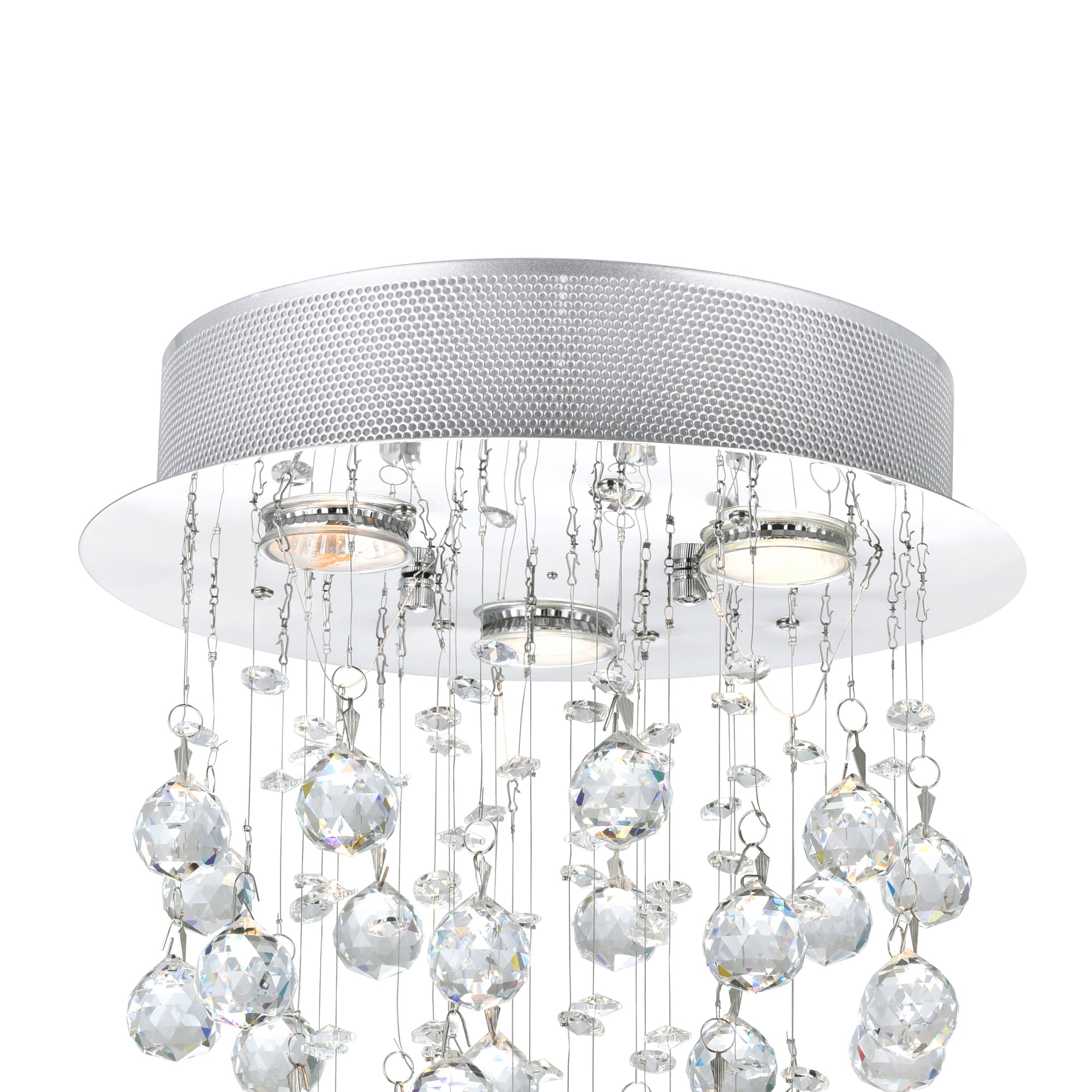 Rain Drop 3 Light 12in Chrome Flush Mount